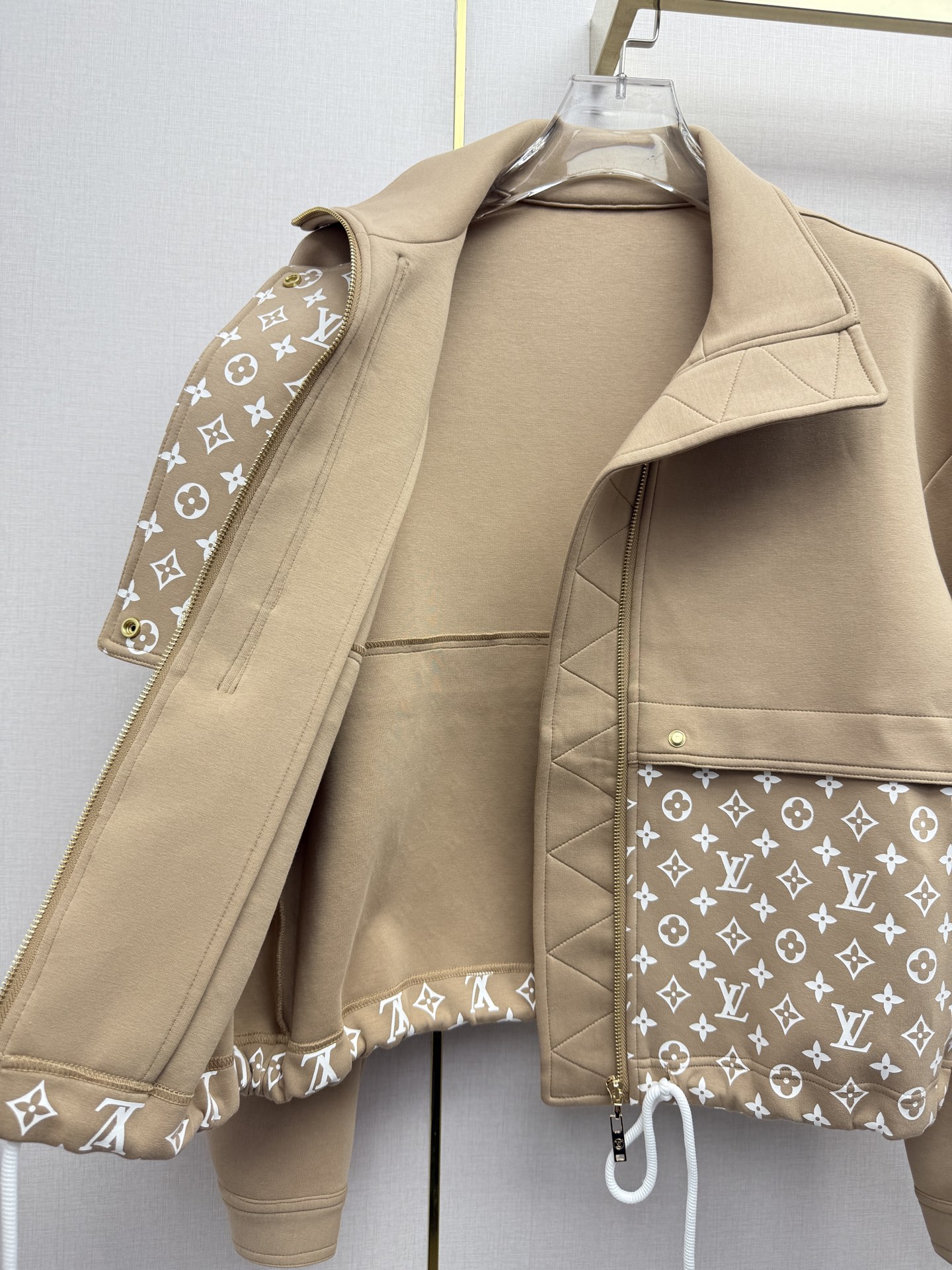 louis vuitton monogram accent fleece jacket