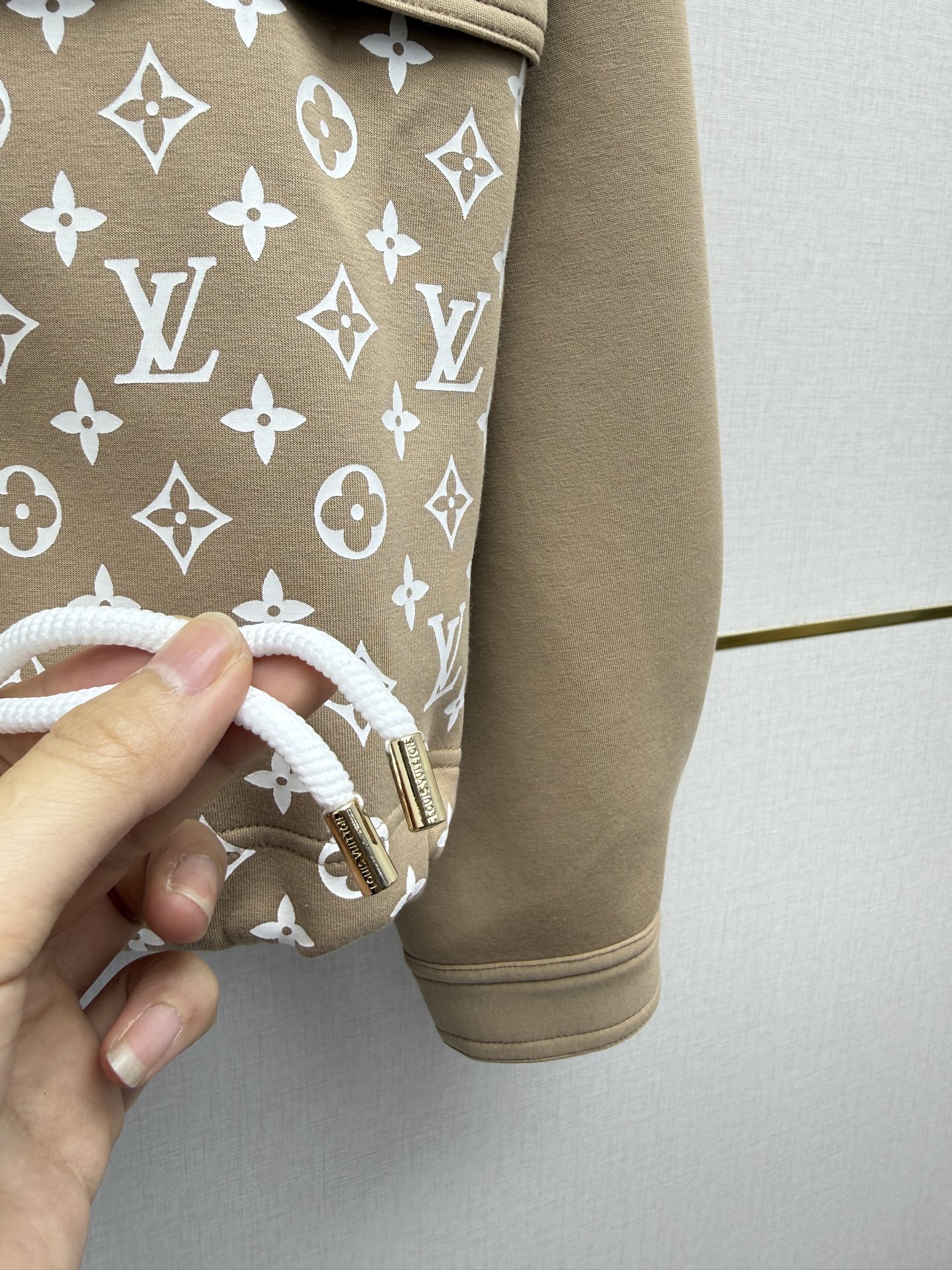 louis vuitton monogram accent fleece jacket