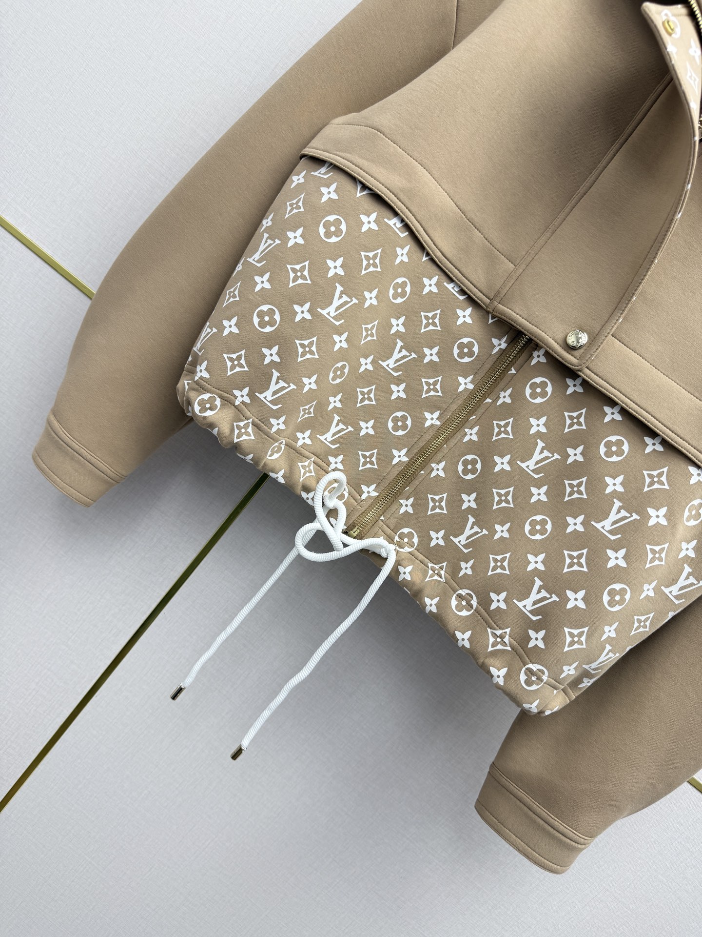 louis vuitton monogram accent fleece jacket