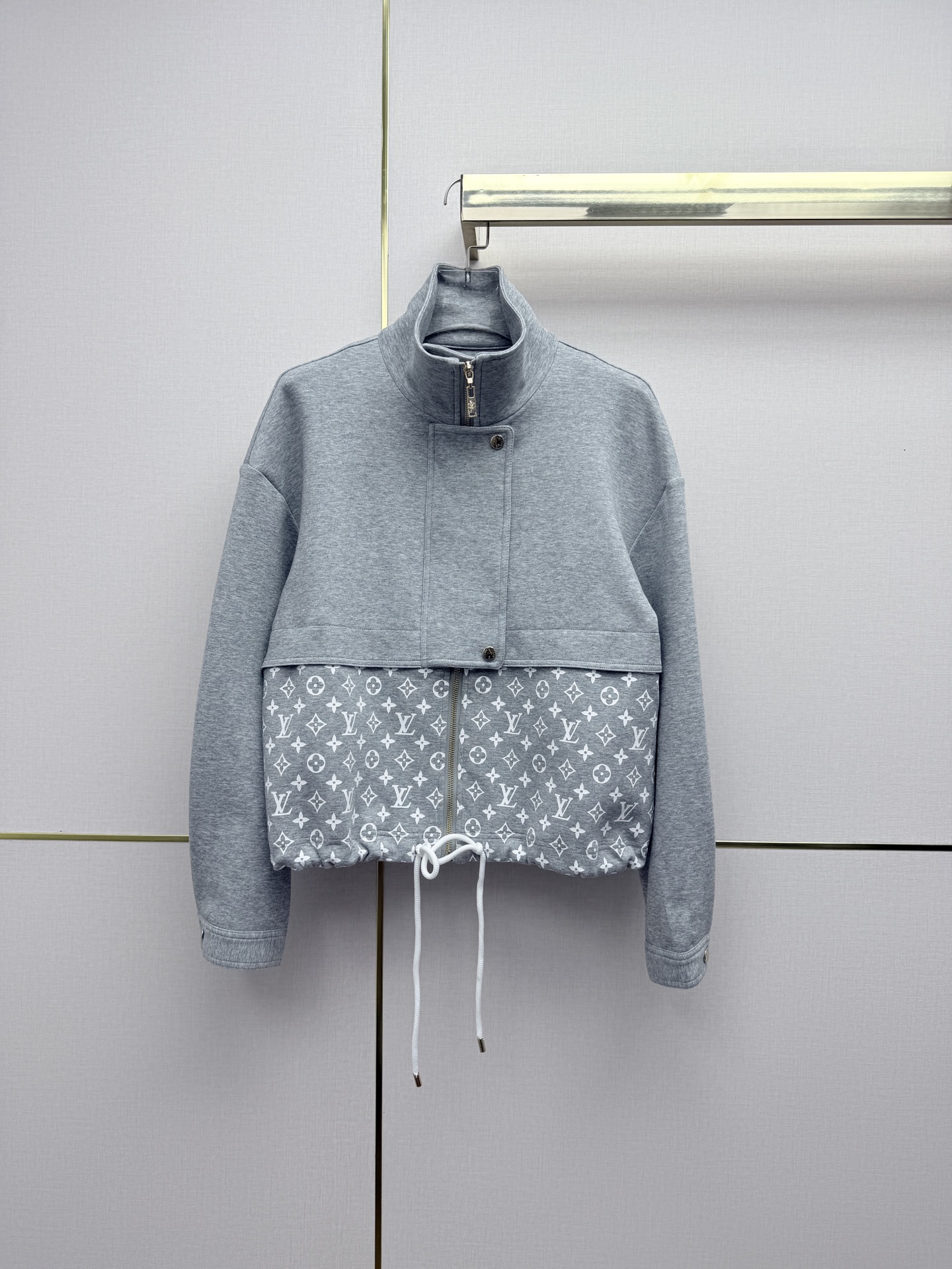 Louis Vuitton Gray Monogram Panel Jacket