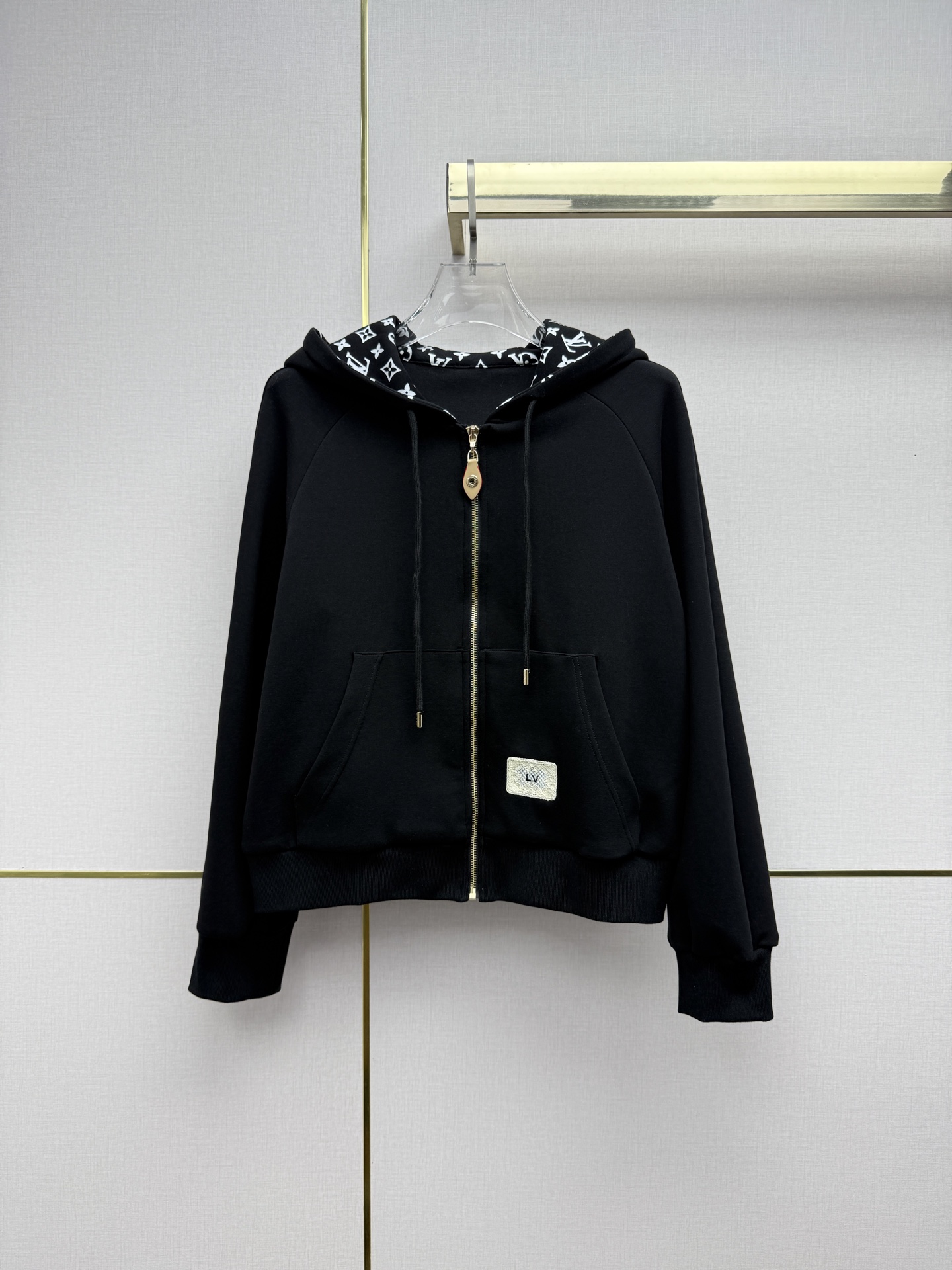 Louis Vuitton Black Monogram Hood Zip Hoodie