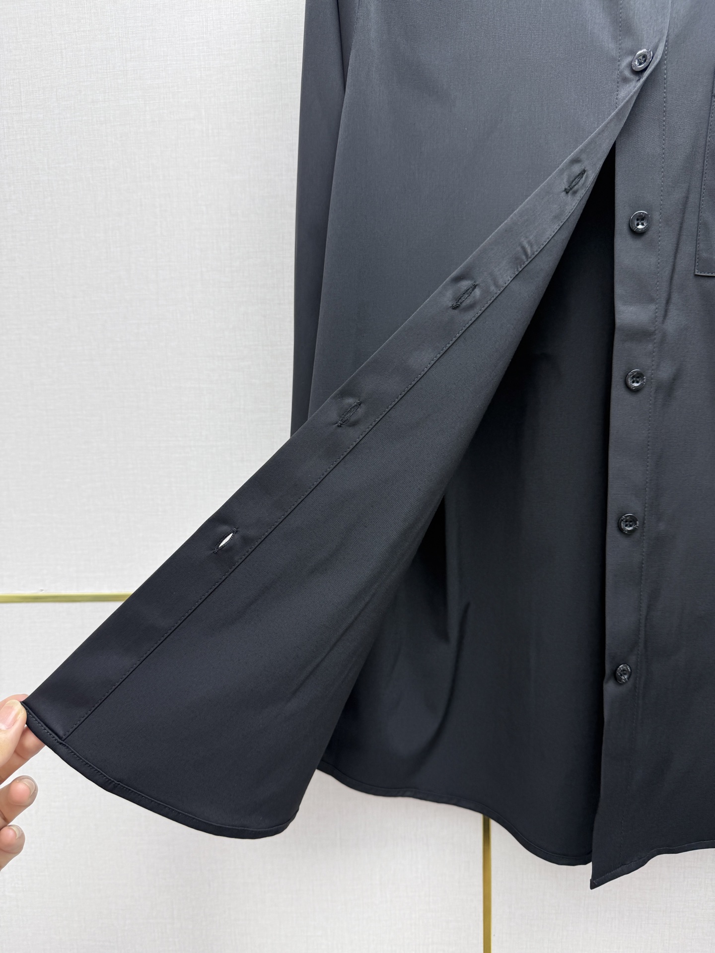 Dior Black Logo Patch Button Shirt