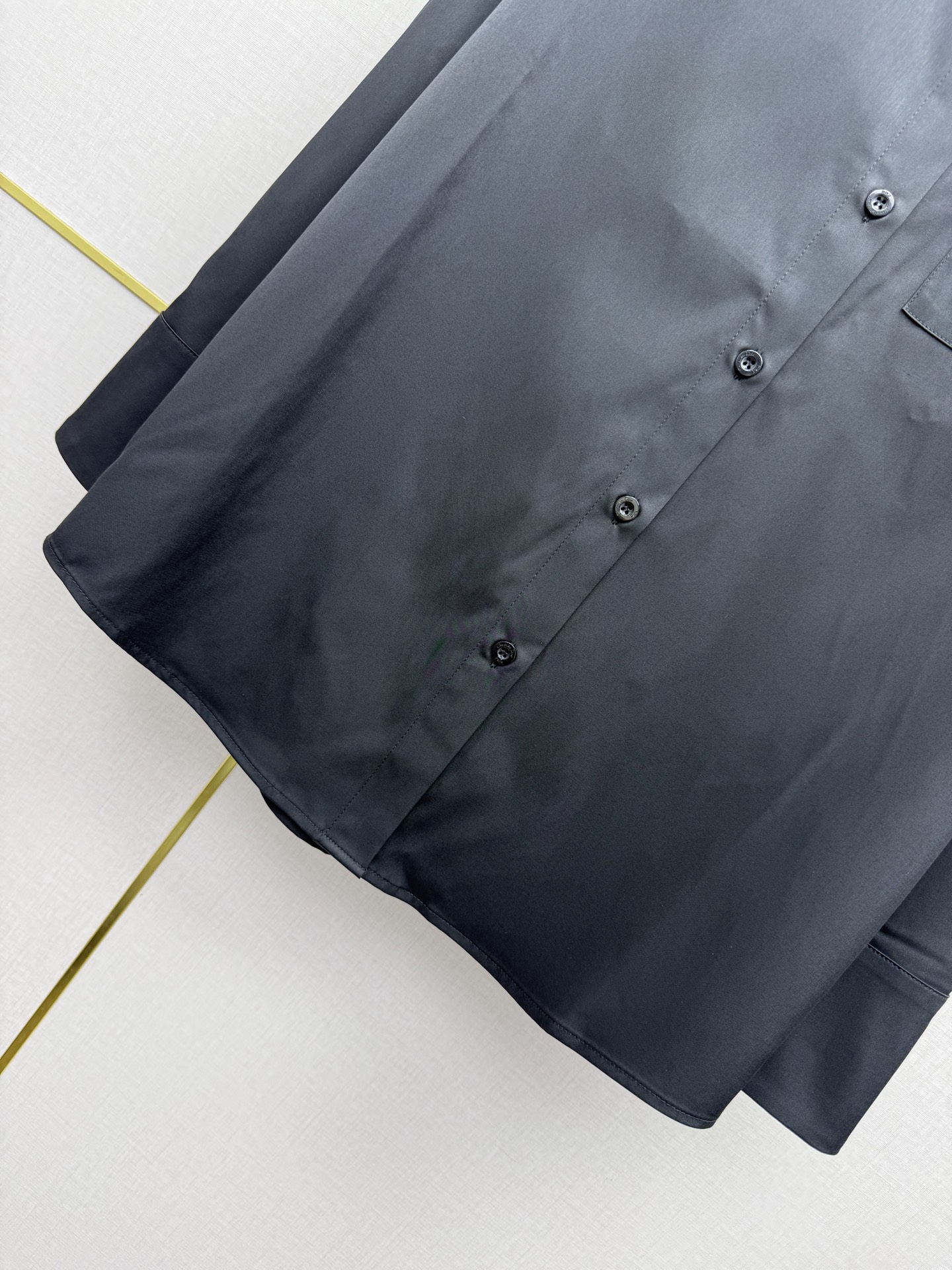 Dior Black Logo Patch Button Shirt