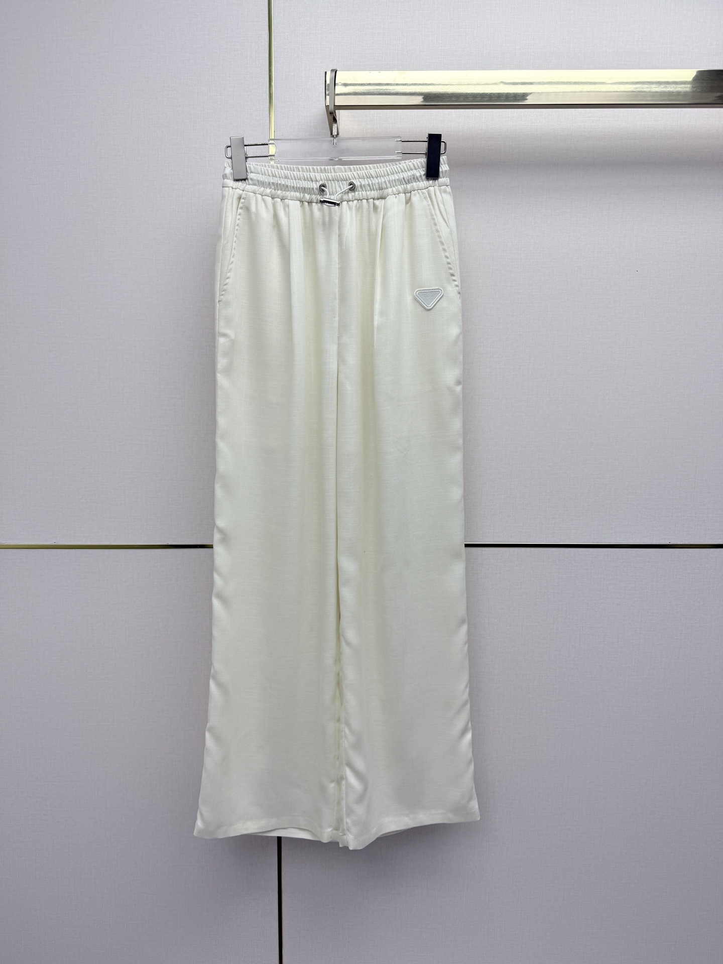 Prada White Jacket and Wide-Leg Pants Set