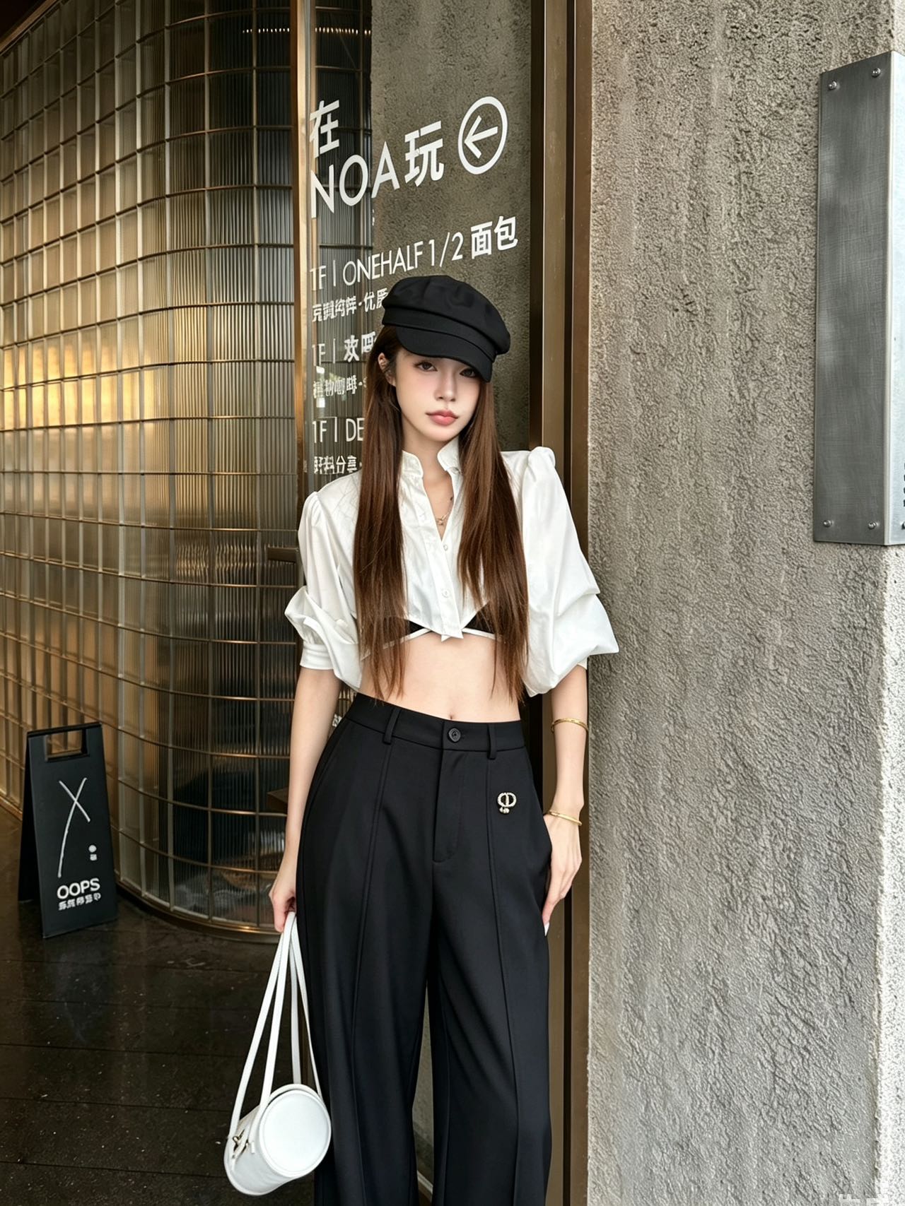 dior cd signature wide leg pants