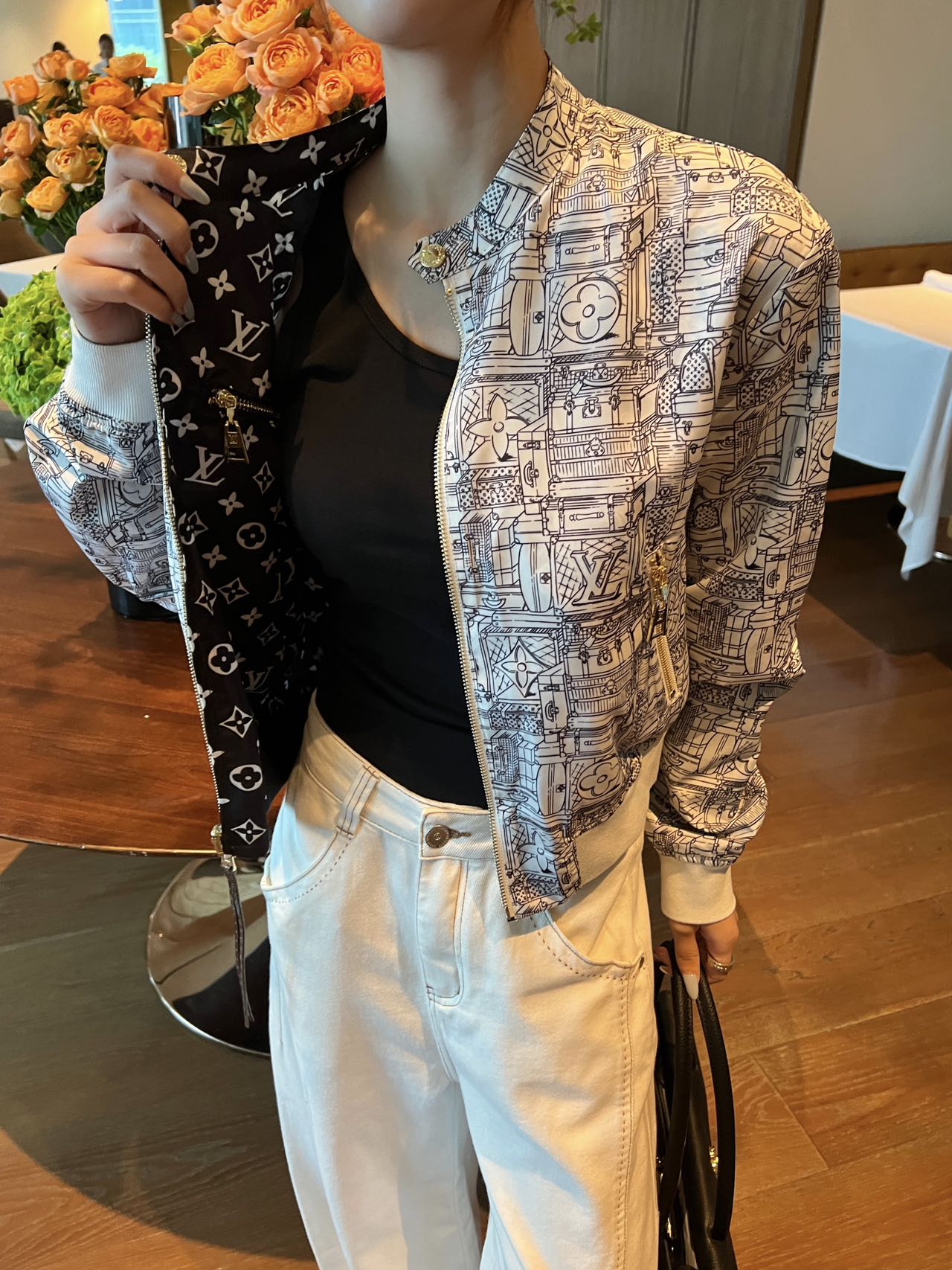louis vuitton reversible nouveau bomber jacket