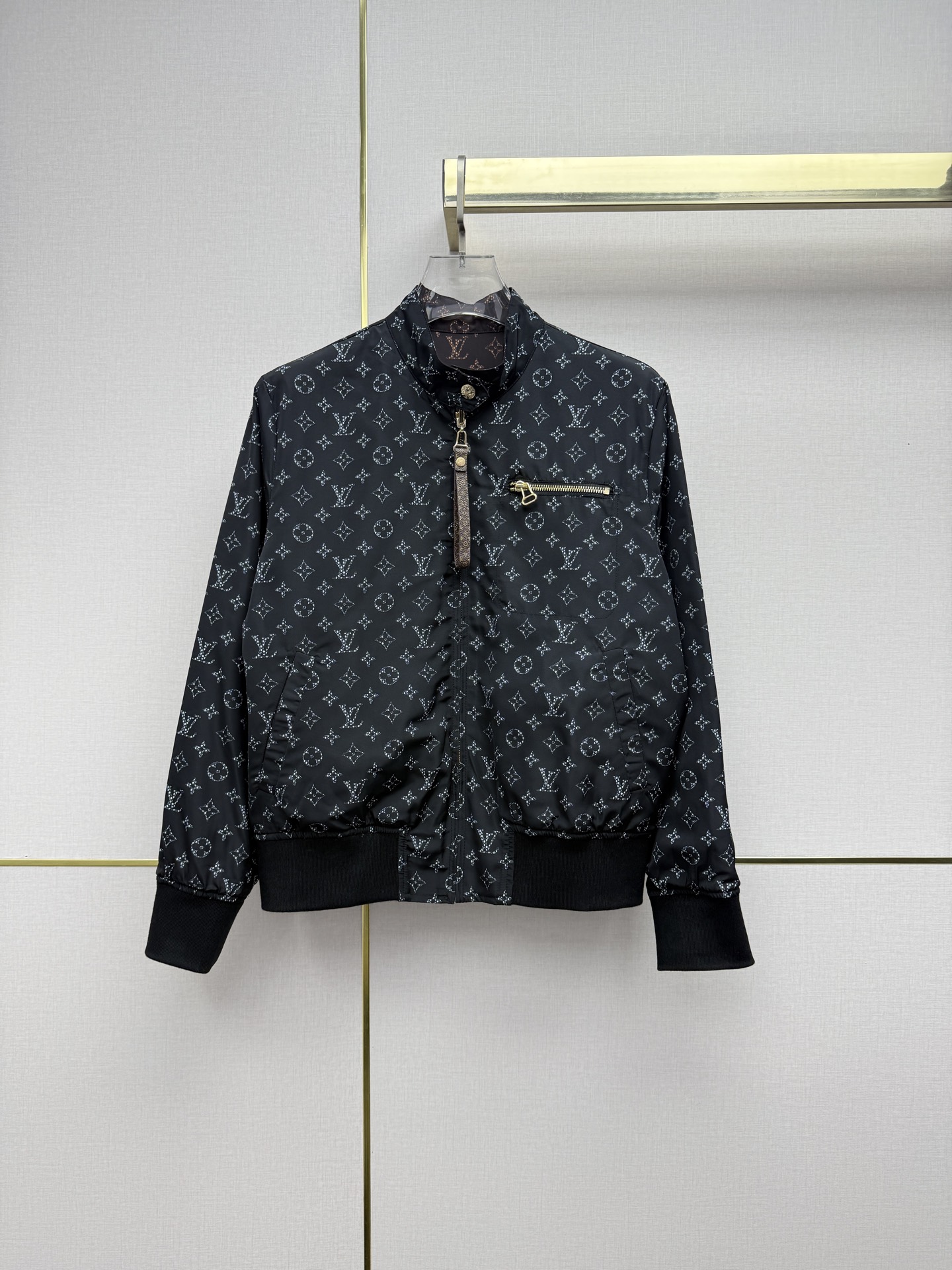 Louis Vuitton Black Monogram Half Zip Pullover