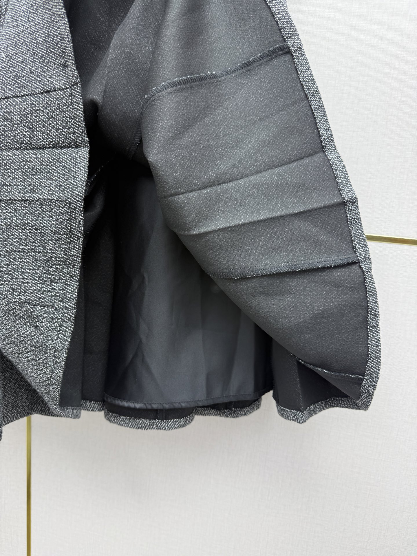 Gray Pleated Maxi Skirt