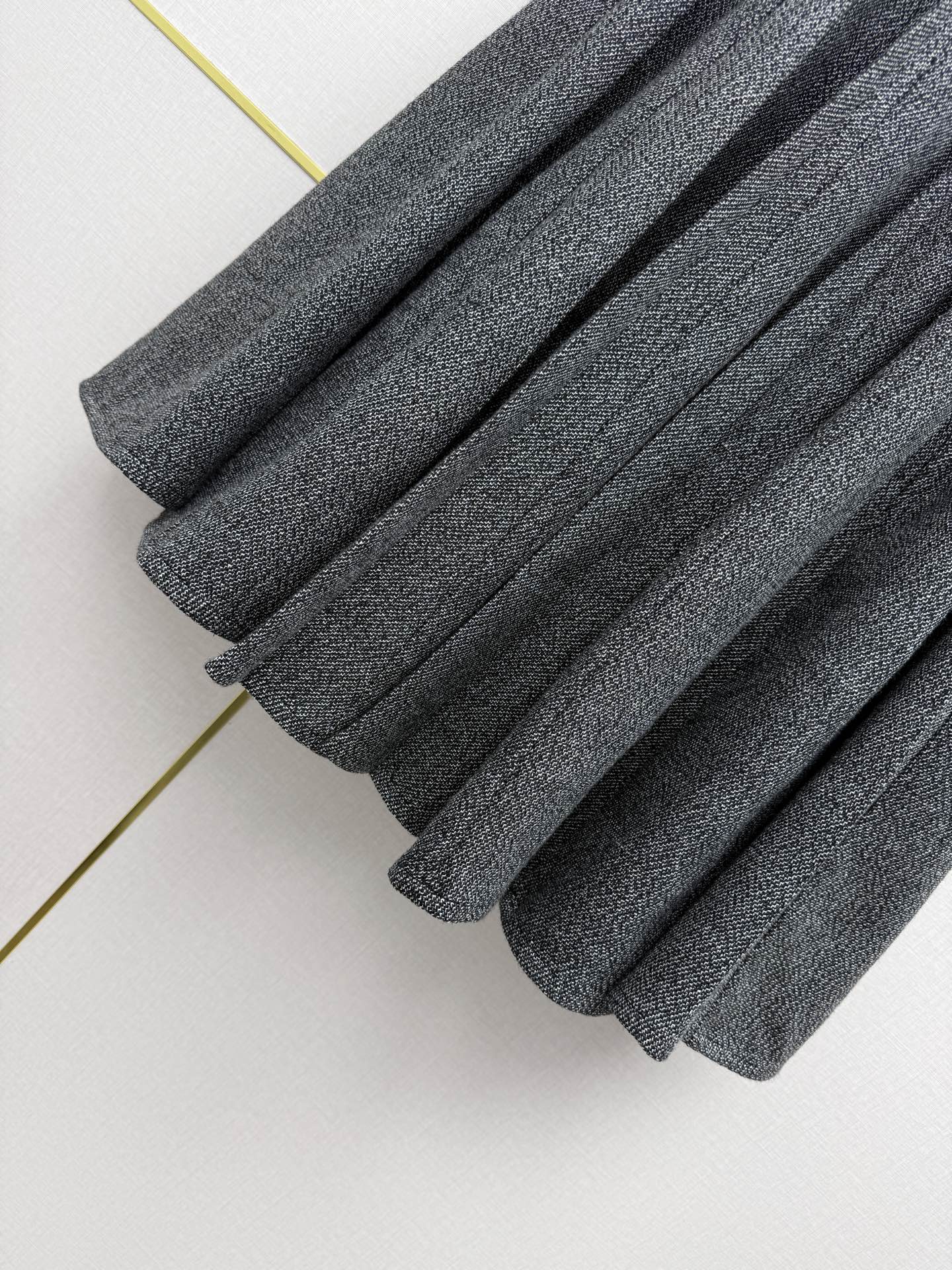 Gray Pleated Maxi Skirt