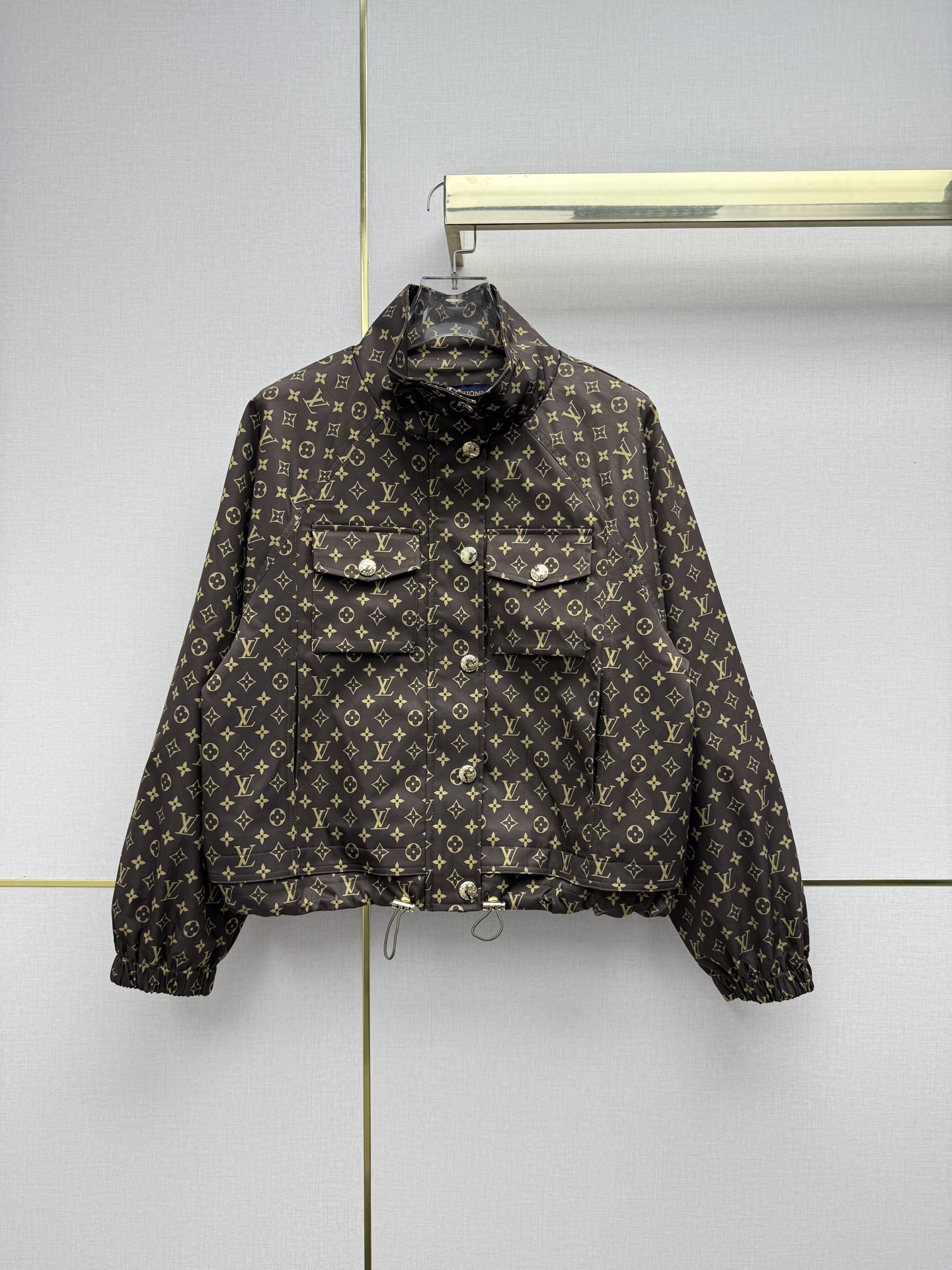 Louis Vuitton Brown Monogram Drawstring Jacket