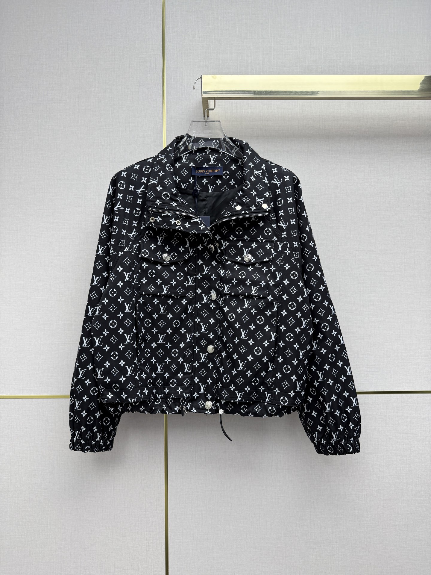 Louis Vuitton Black Monogram Drawstring Jacket