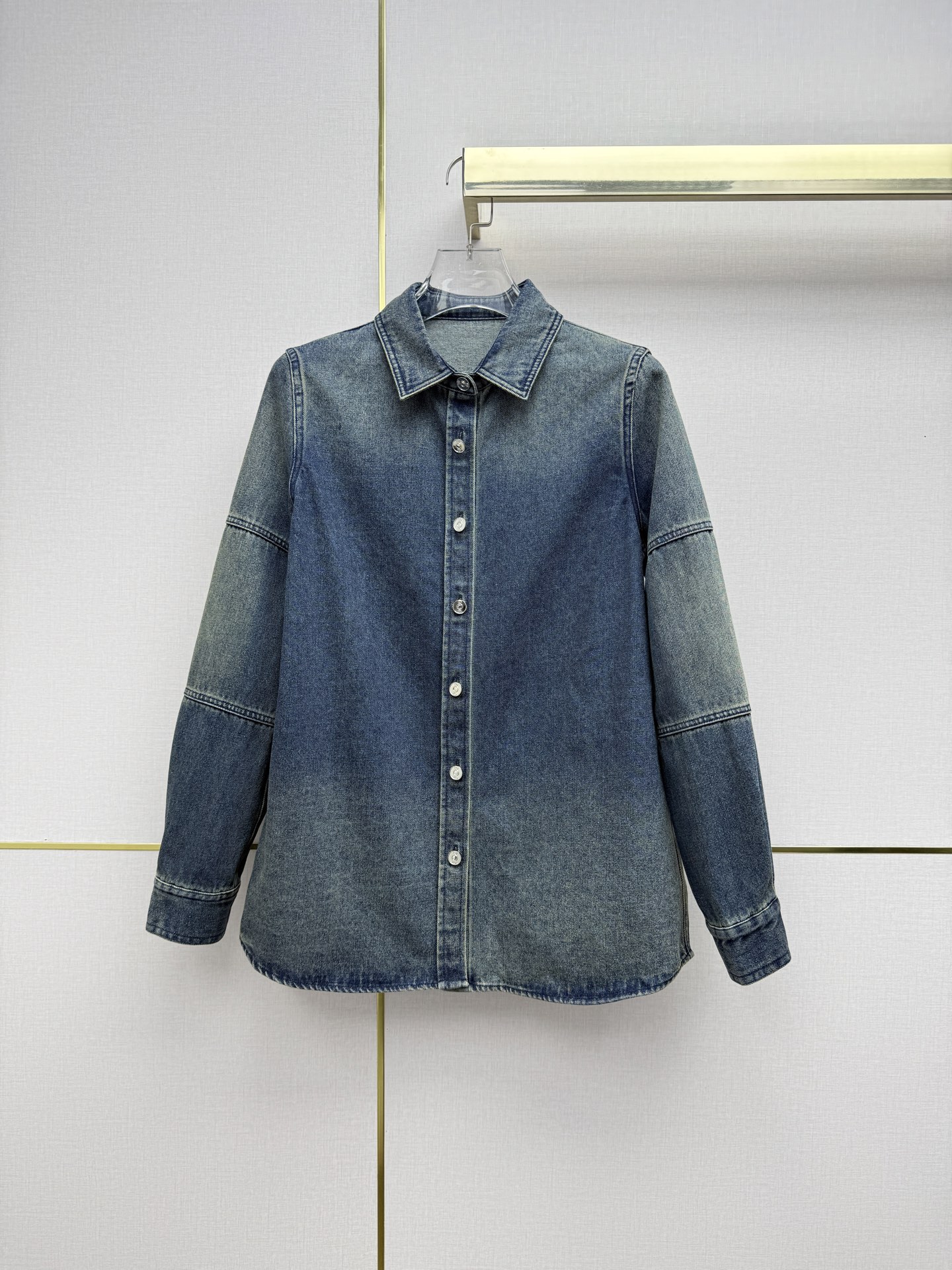 Dior Blue Button Front Shirt