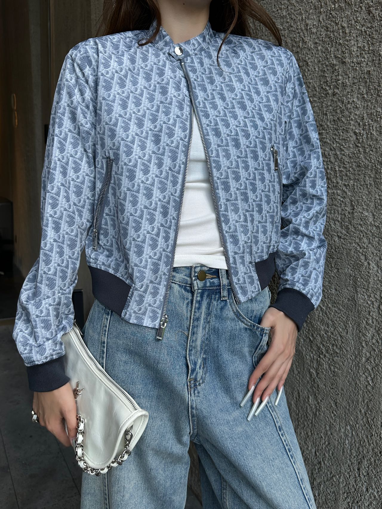 Blue Patterned Jacket