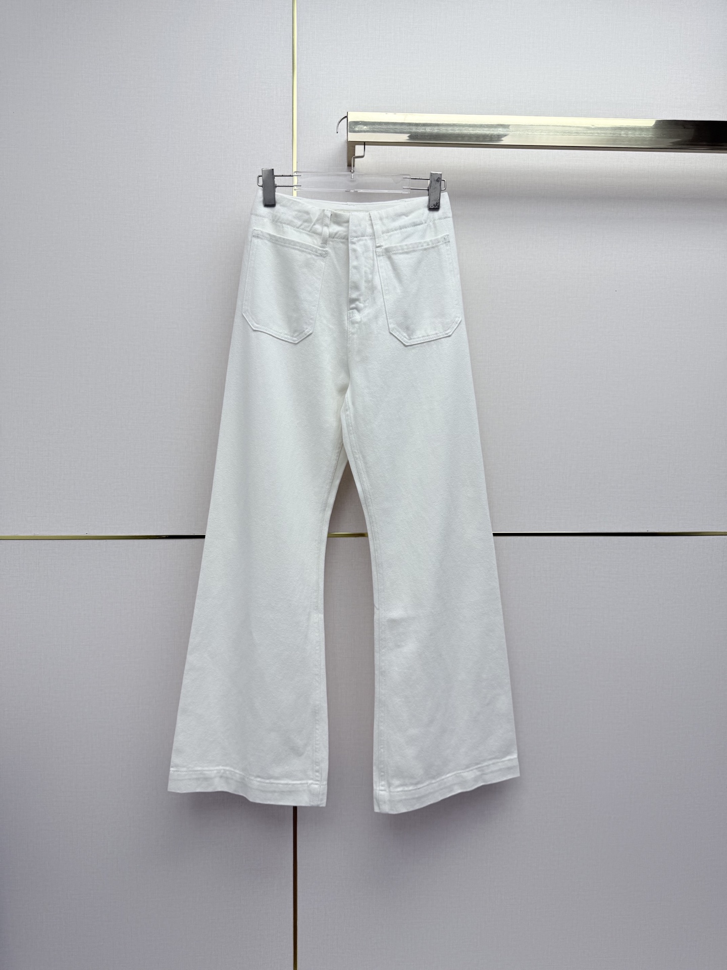 Celine White Wide Leg Jeans