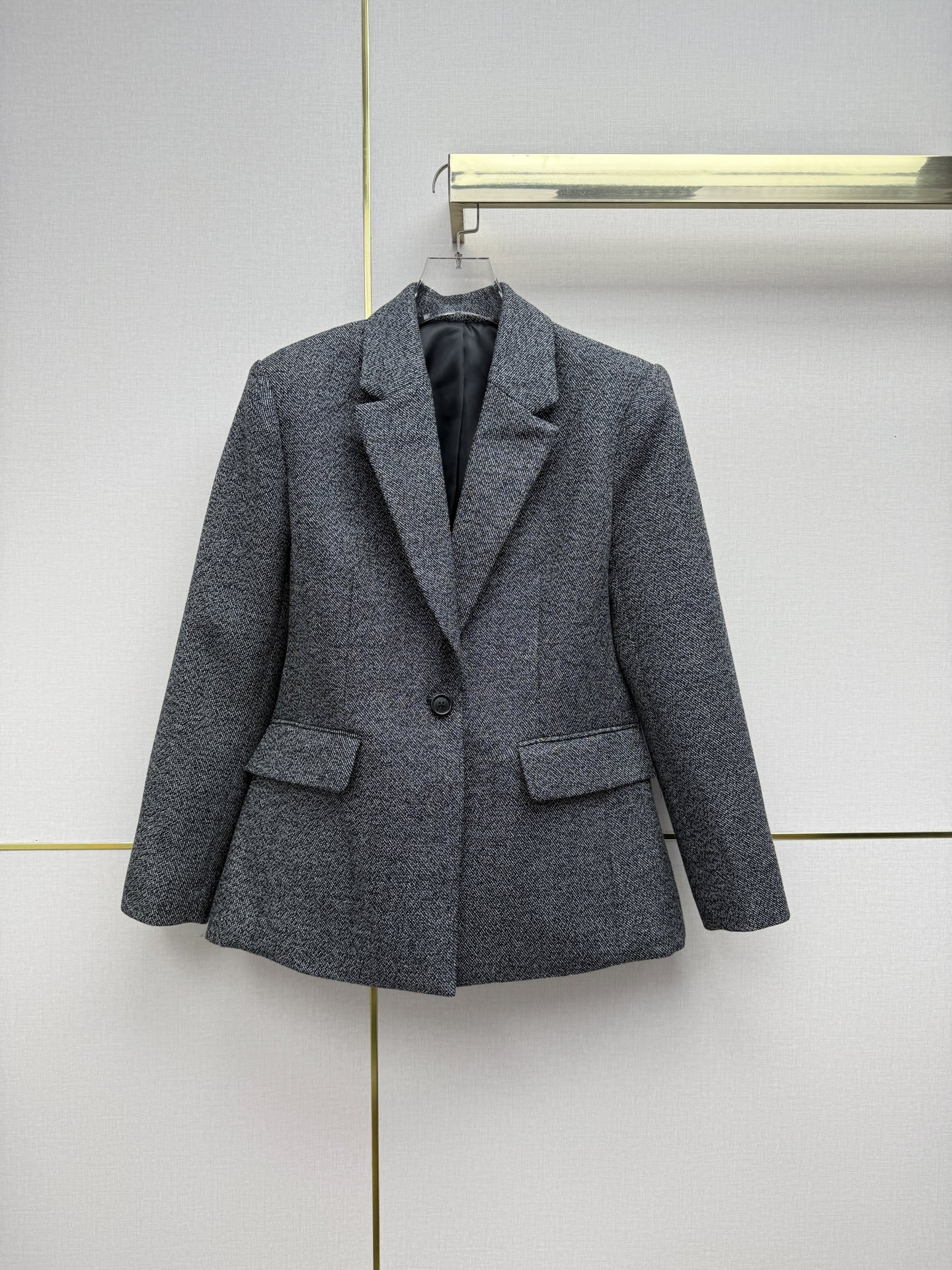 Dior Gray Notched Lapel Blazer