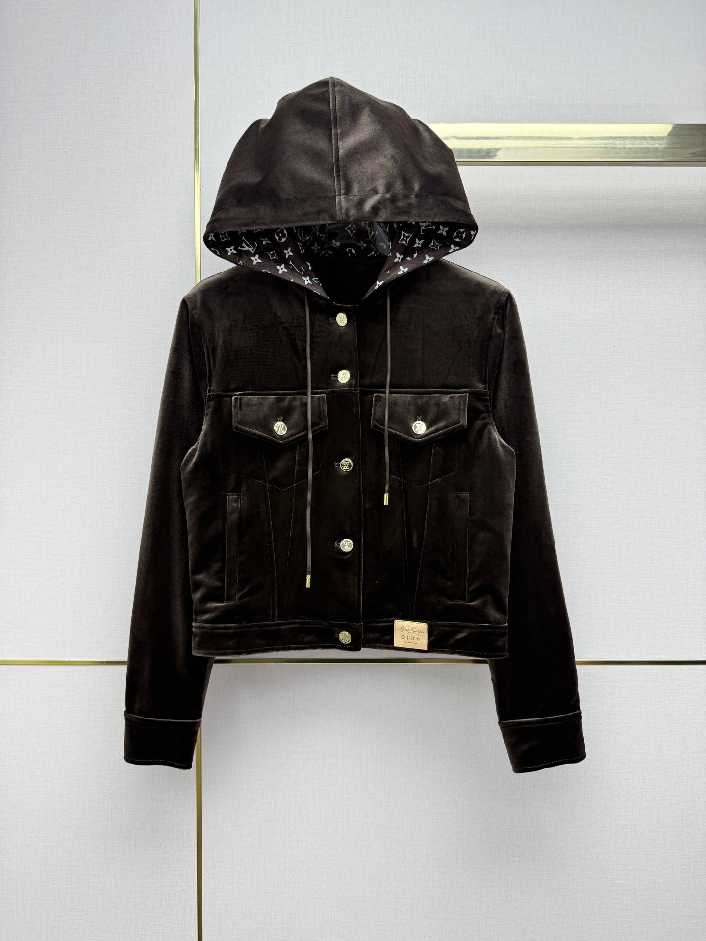 Louis Vuitton Brown Monogram Hood Jacket