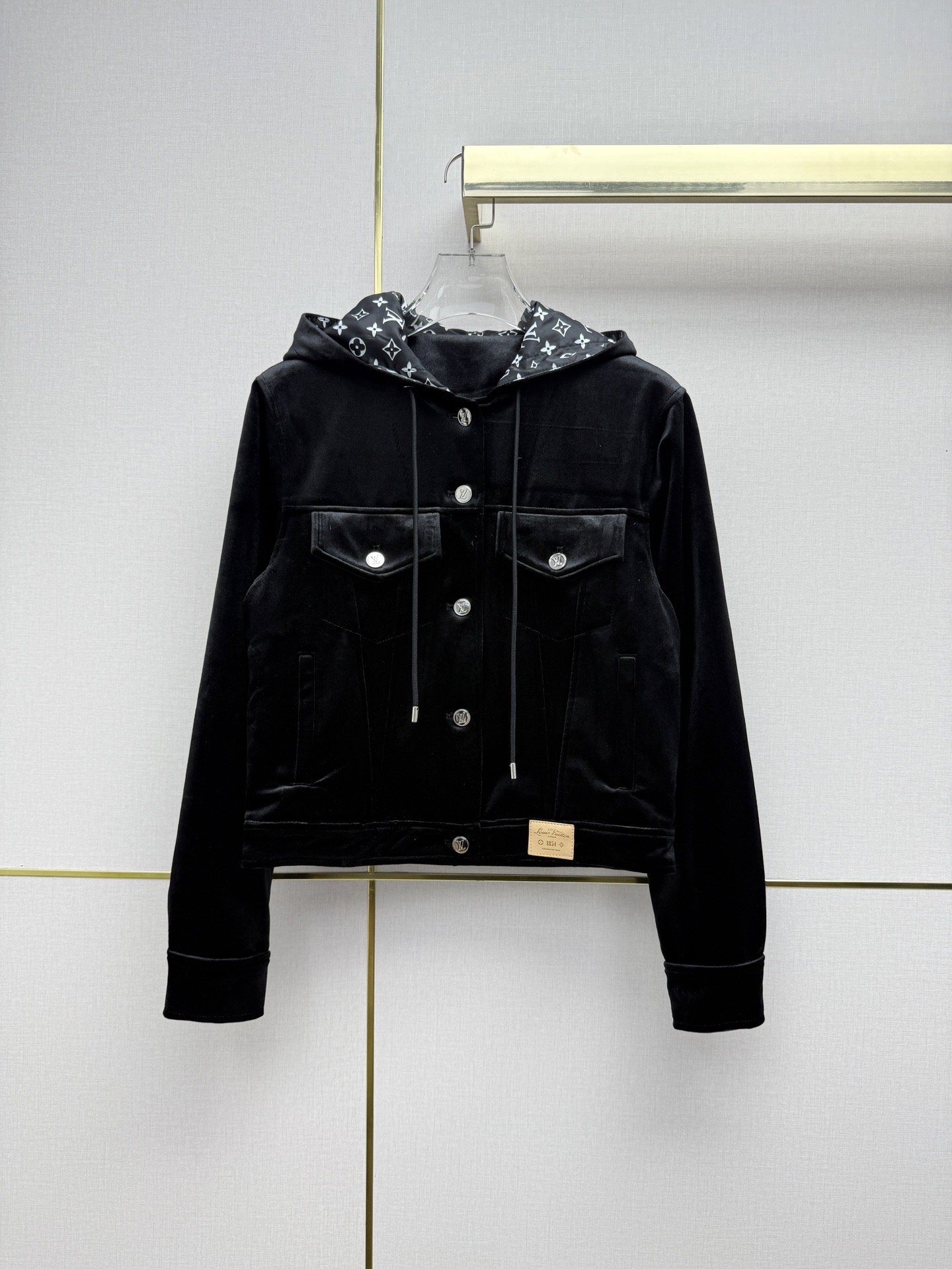 Louis Vuitton Black Monogram Hood Jacket
