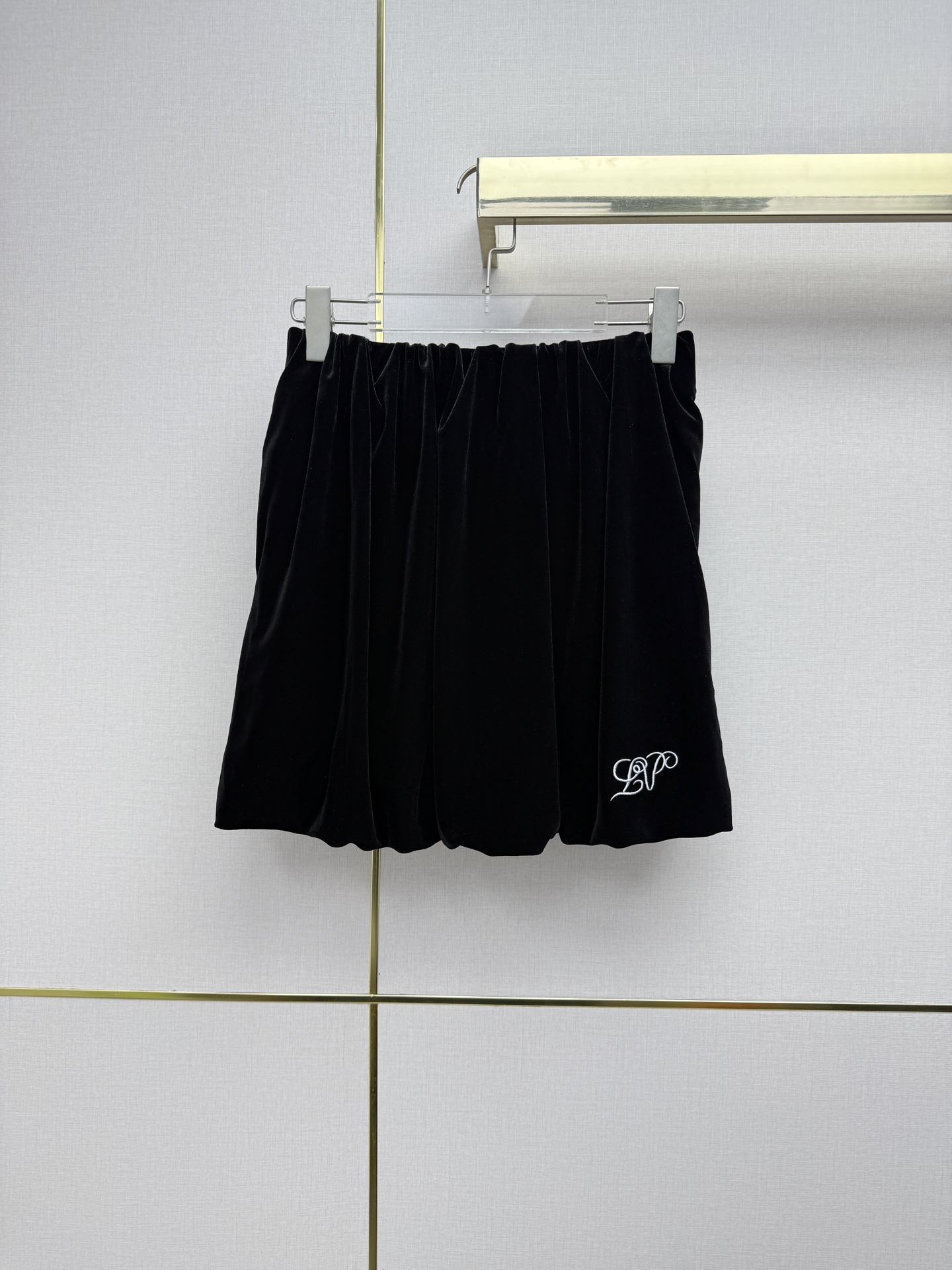 Louis Vuitton Black Logo Mini Skirt