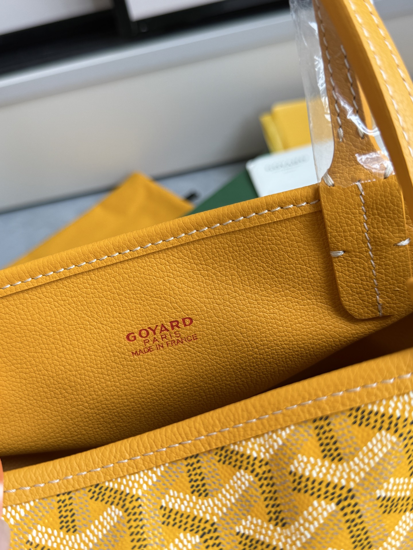 Goyard 狗牙购物袋·迷你·黄色