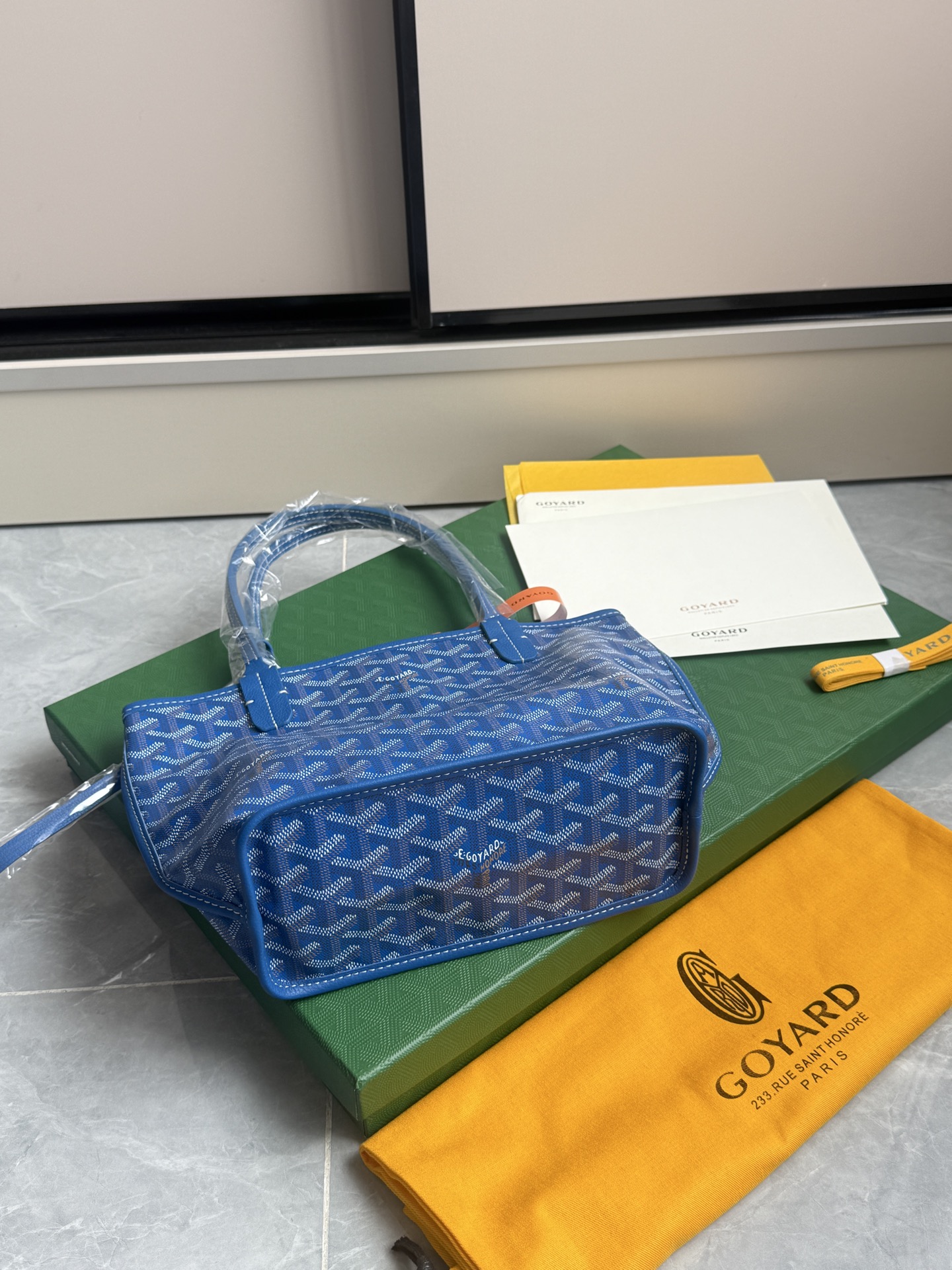 Goyard 狗牙购物袋·迷你·浅蓝色