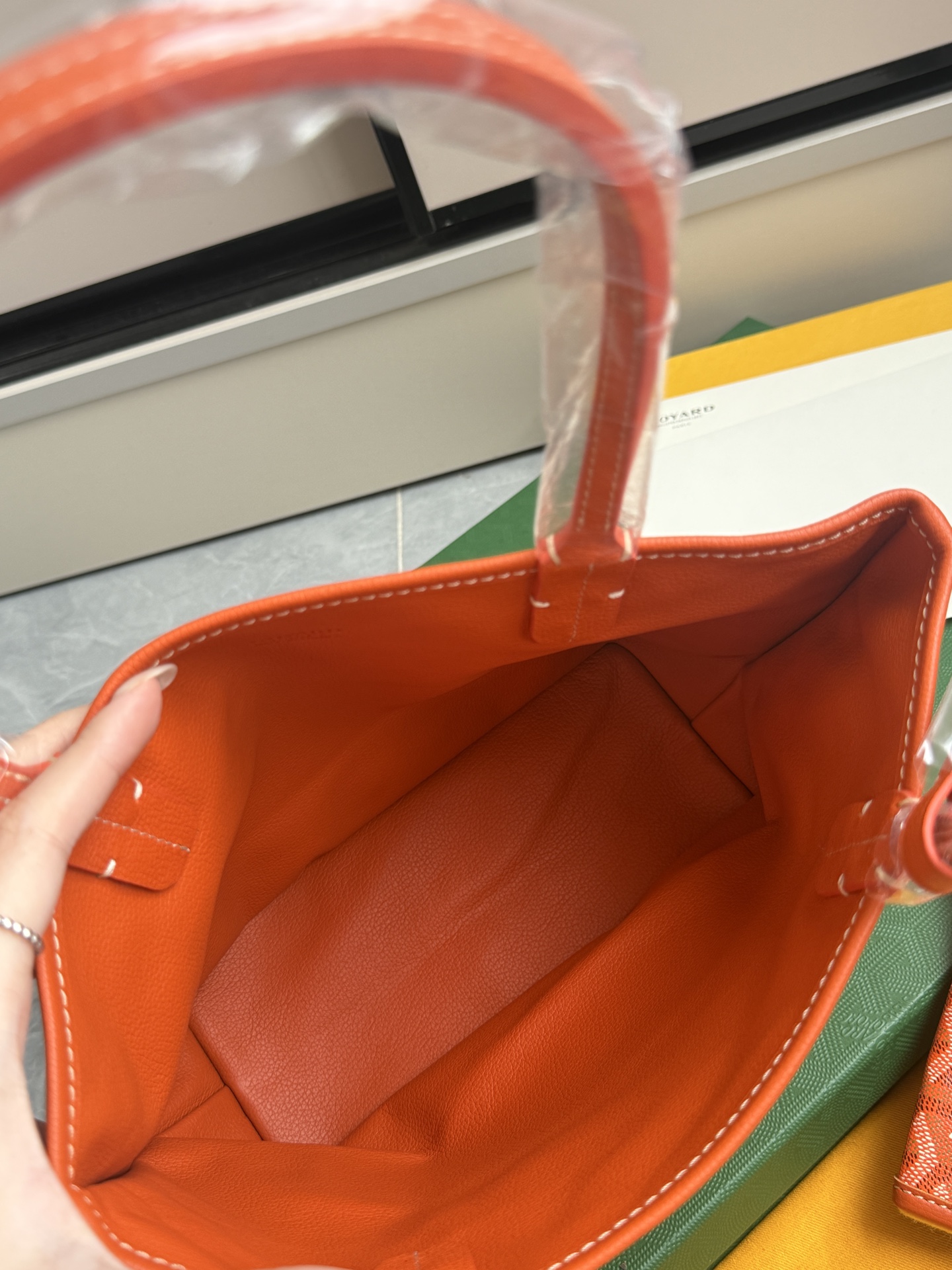 Goyard 狗牙购物袋·迷你·橙色