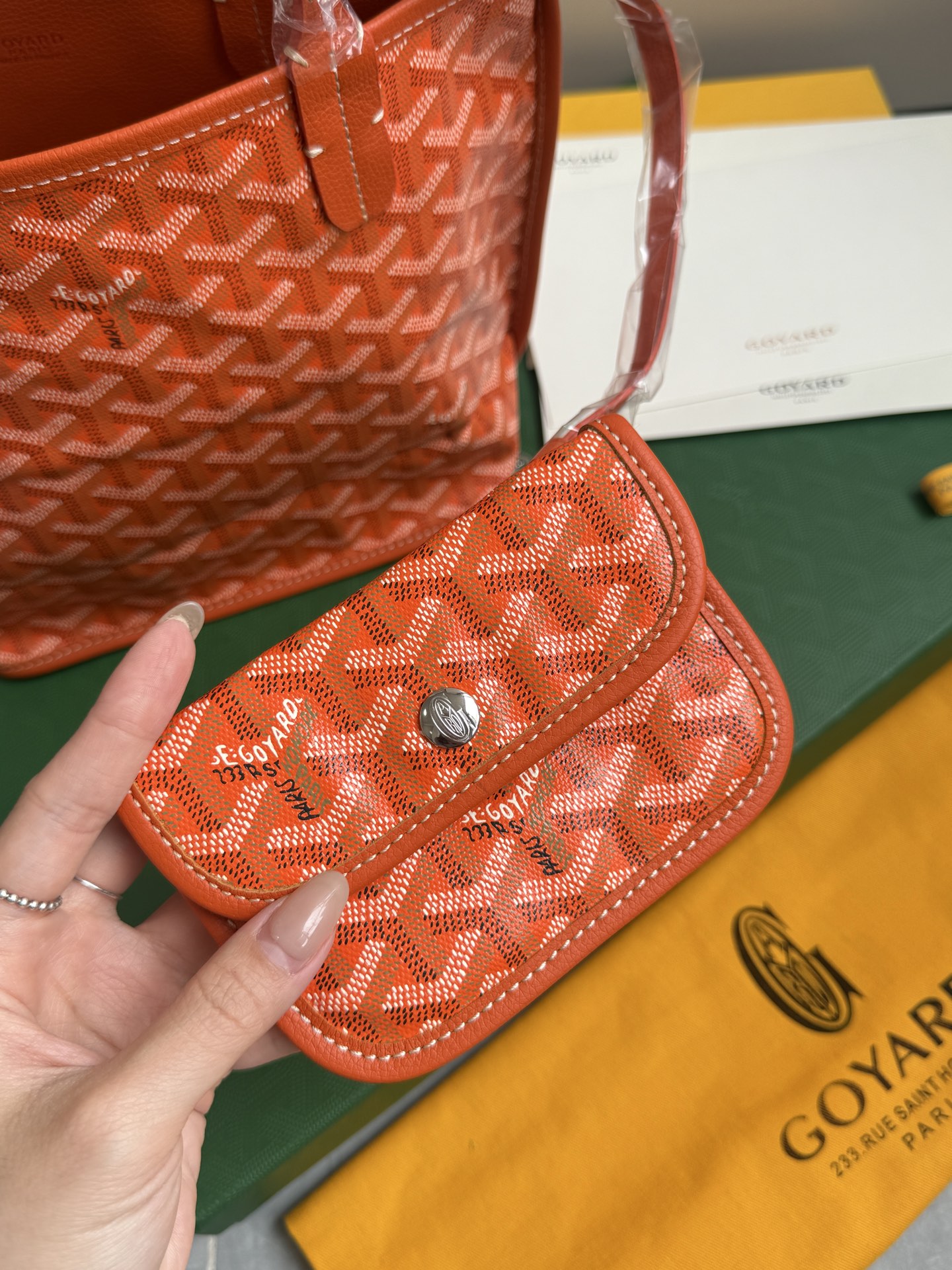 Goyard 狗牙购物袋·迷你·橙色
