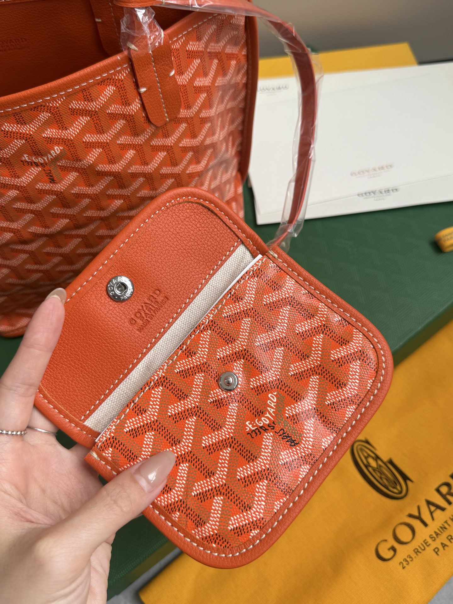 Goyard 狗牙购物袋·迷你·橙色