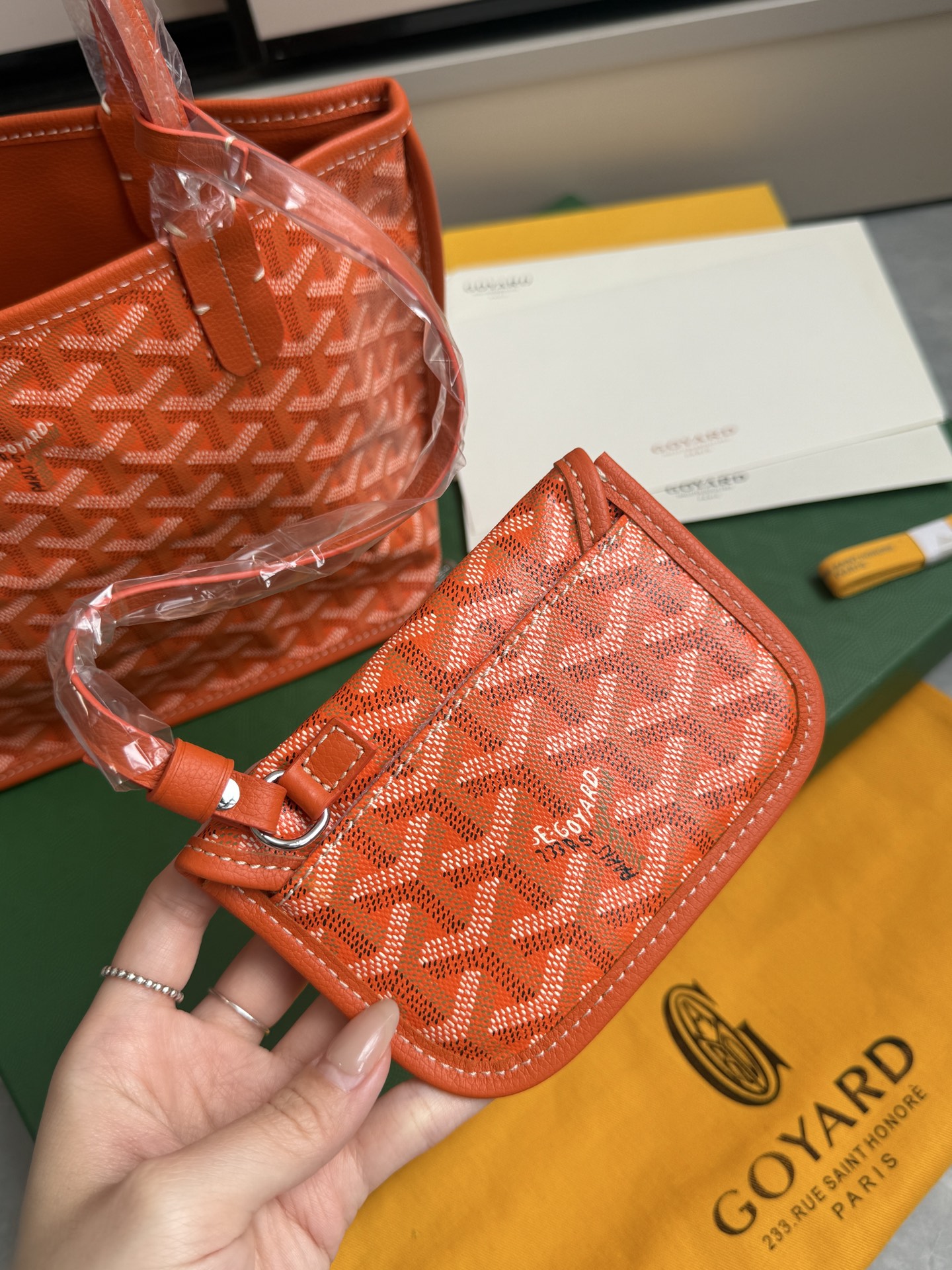 Goyard 狗牙购物袋·迷你·橙色