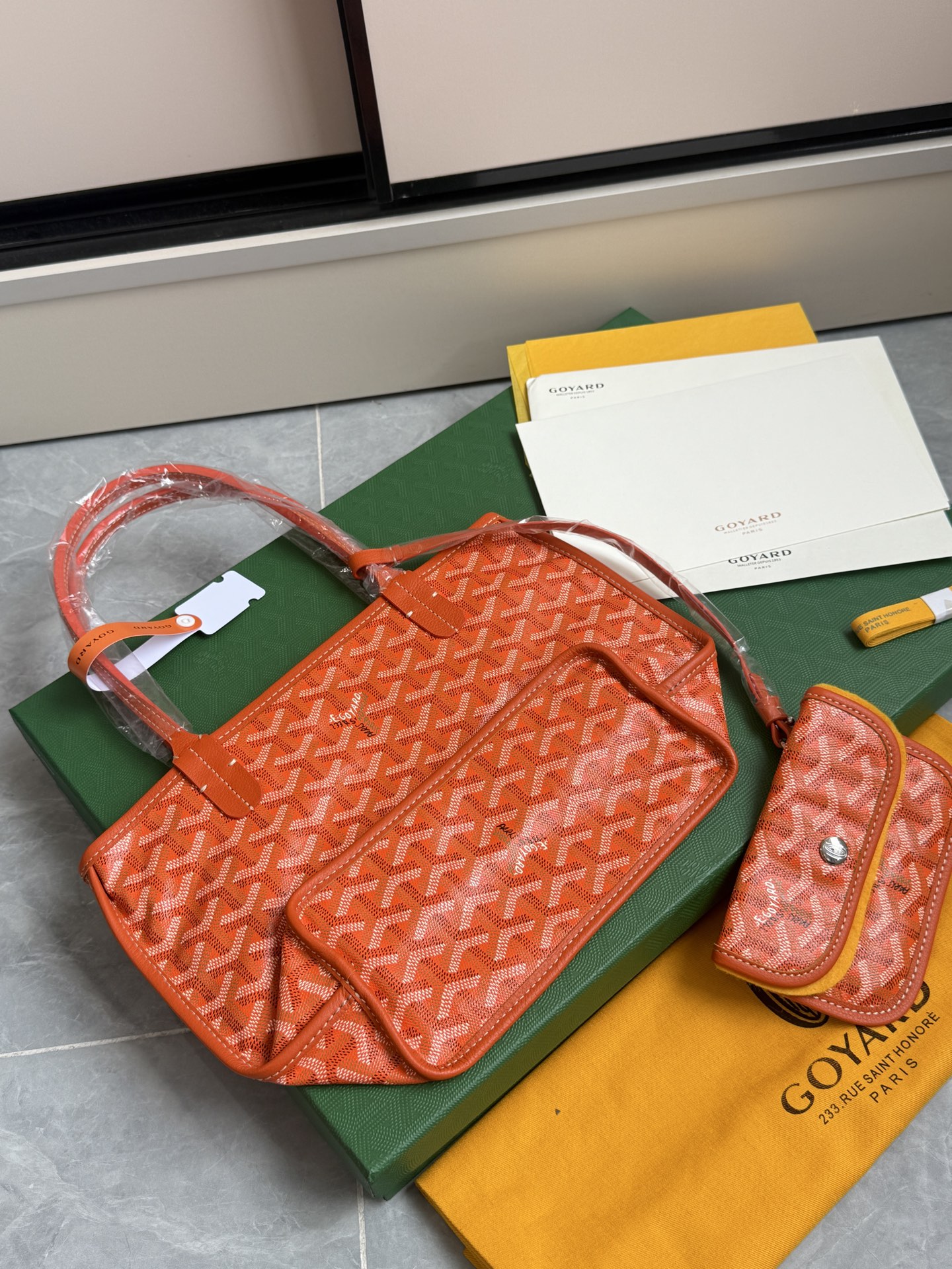 Goyard 狗牙购物袋·迷你·橙色