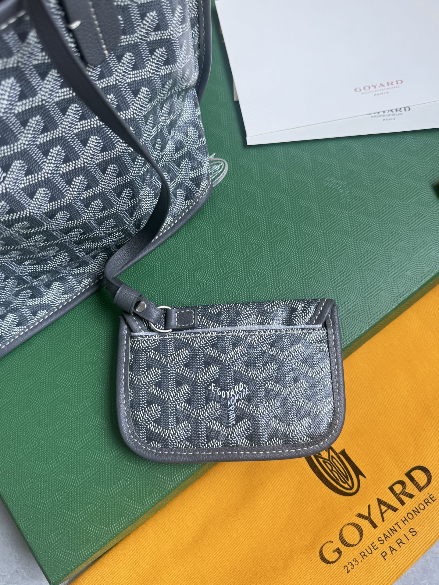 Goyard 狗牙购物袋·迷你·灰色