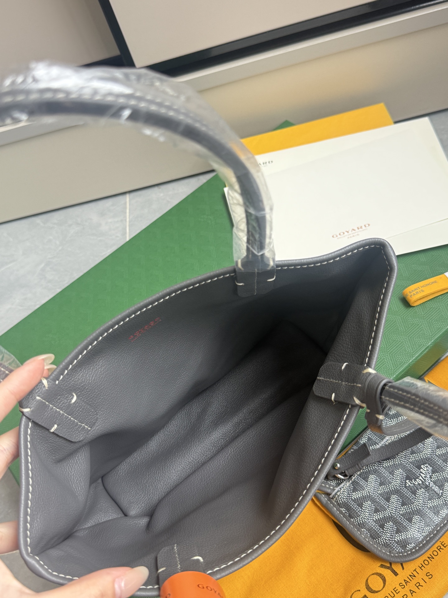 Goyard 狗牙购物袋·迷你·灰色