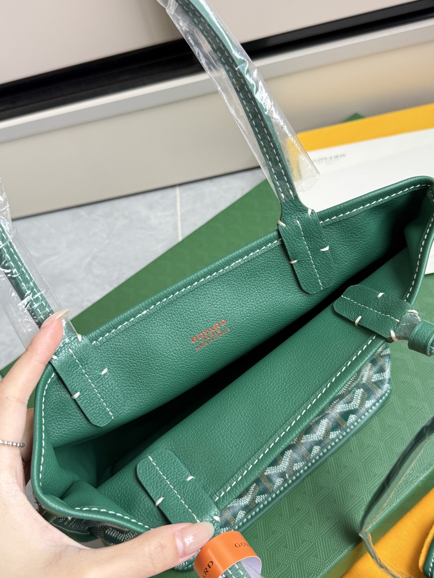 Gucci 狗牙购物袋·迷你·绿色