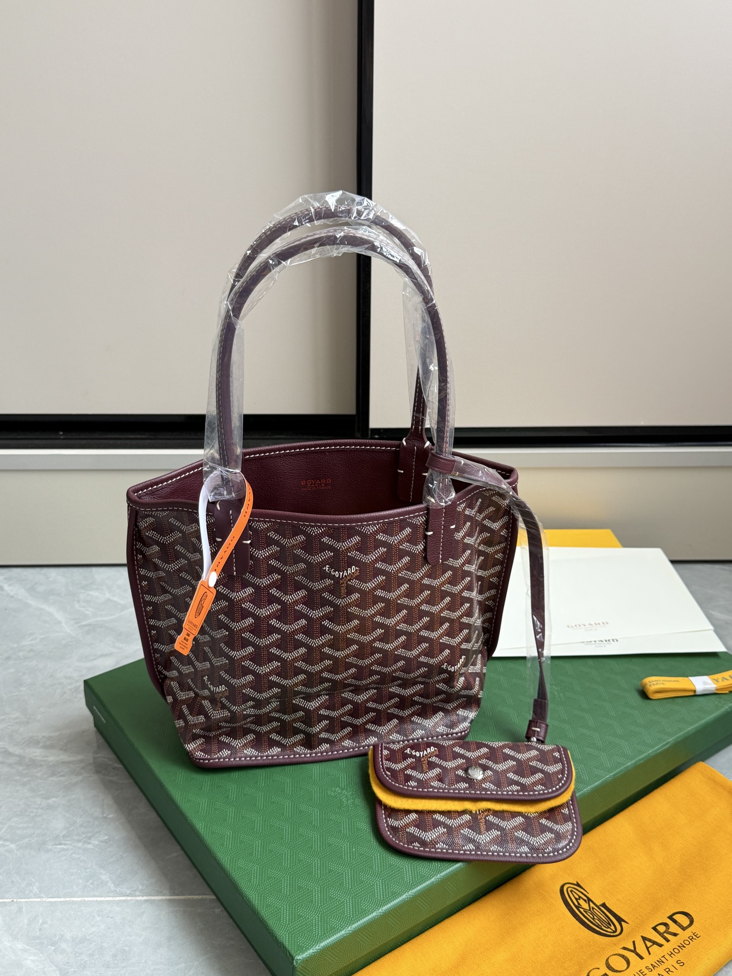 Goyard 狗牙购物袋·迷你·酒红色