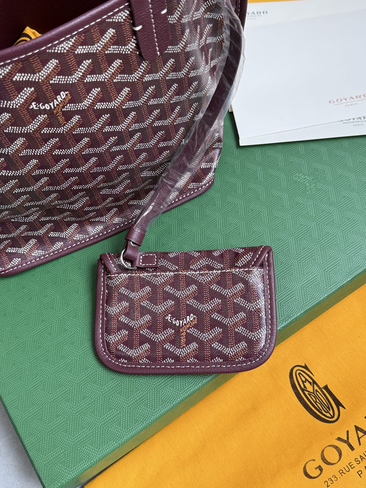Goyard 狗牙购物袋·迷你·酒红色