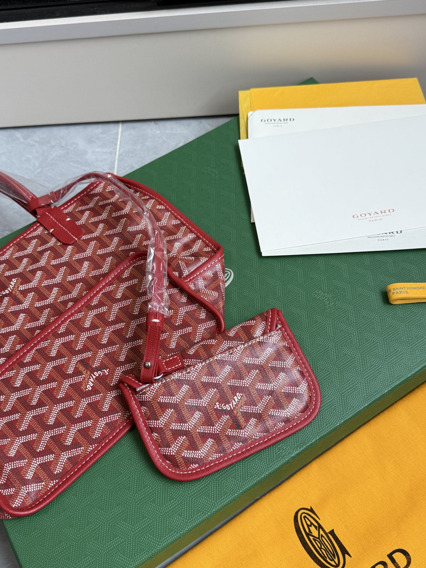 Gucci 狗牙购物袋·迷你·红色