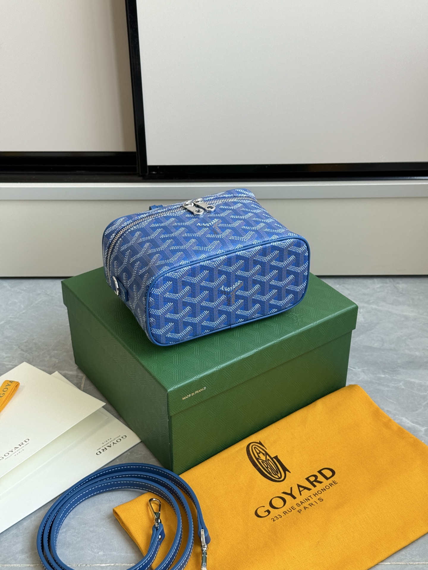 Goyard 升级版狗牙化妆包迷你·浅蓝色