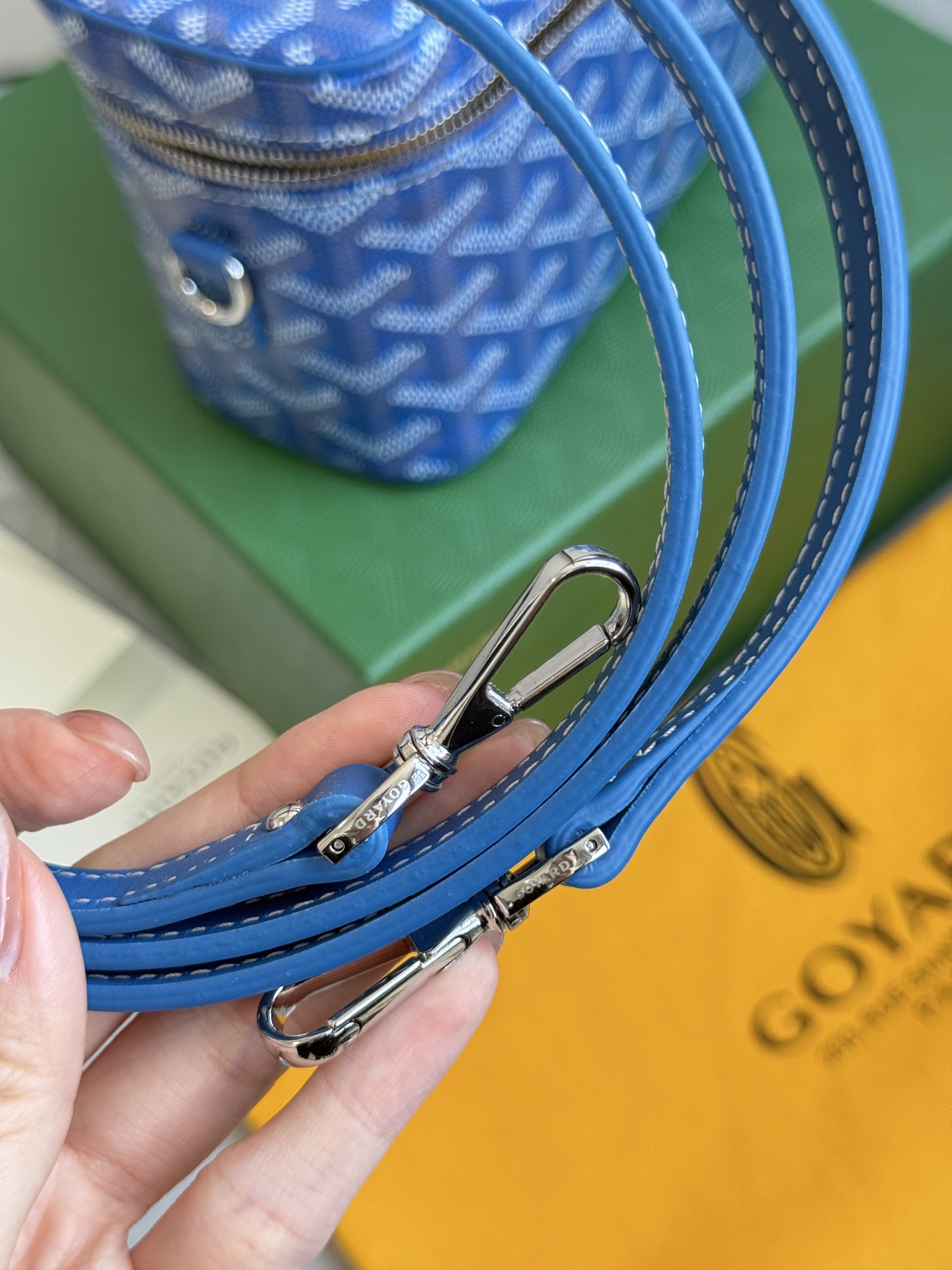 Goyard 升级版狗牙化妆包迷你·浅蓝色