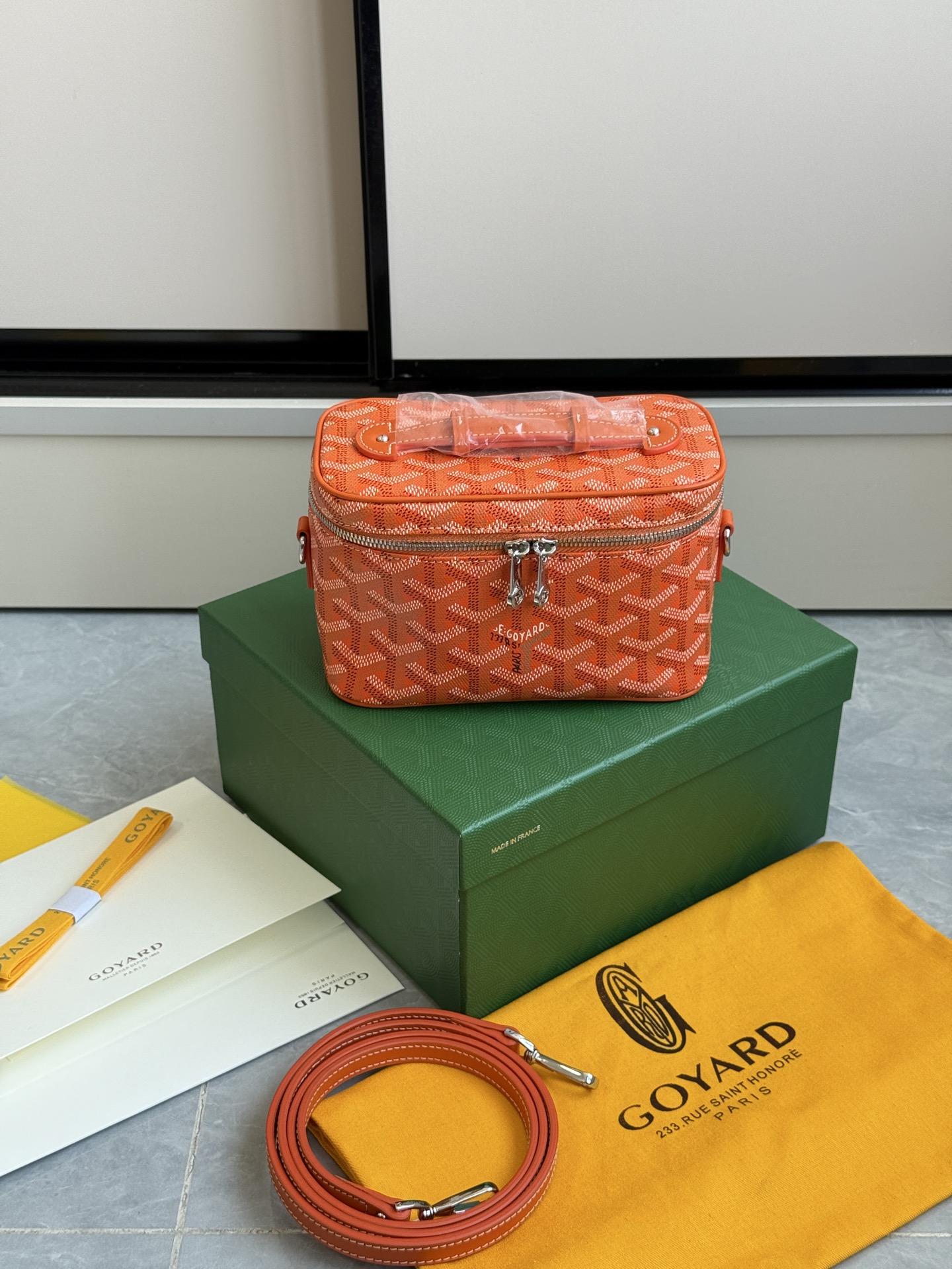 Hermès 升级版狗牙化妆包迷你·橙色