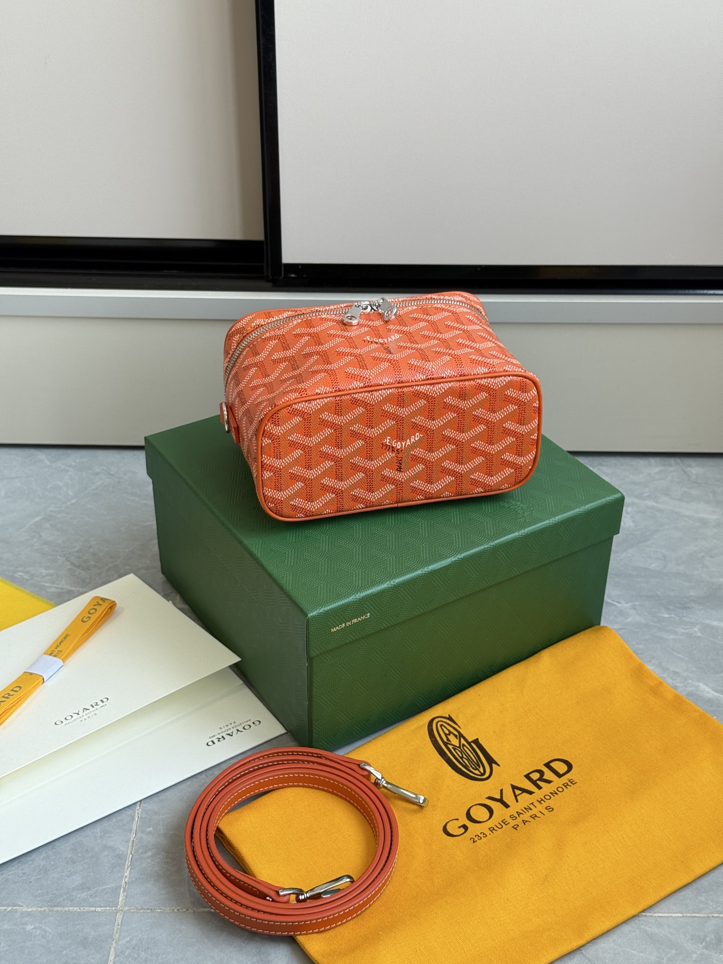 Hermès 升级版狗牙化妆包迷你·橙色