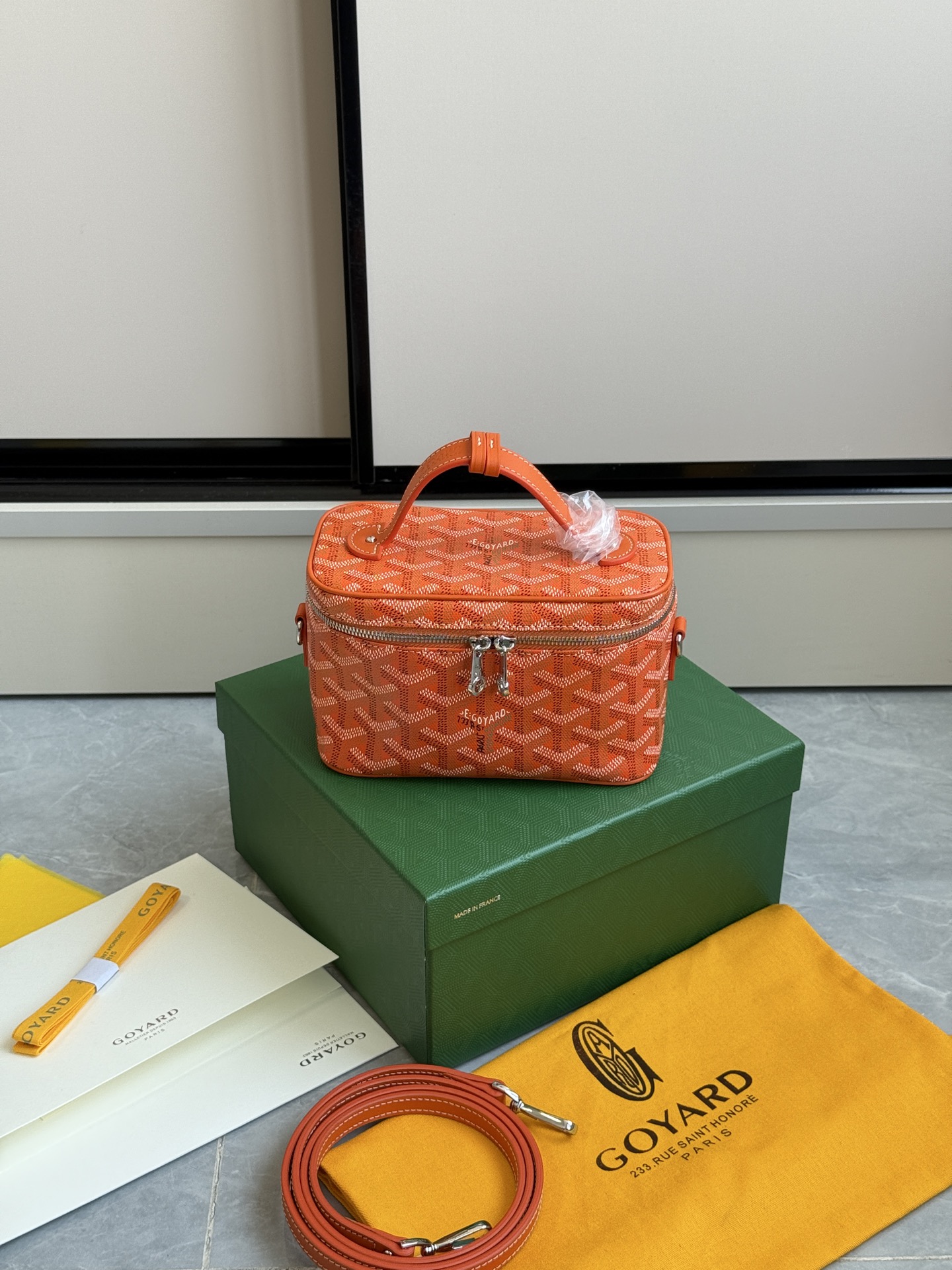 Hermès 升级版狗牙化妆包迷你·橙色