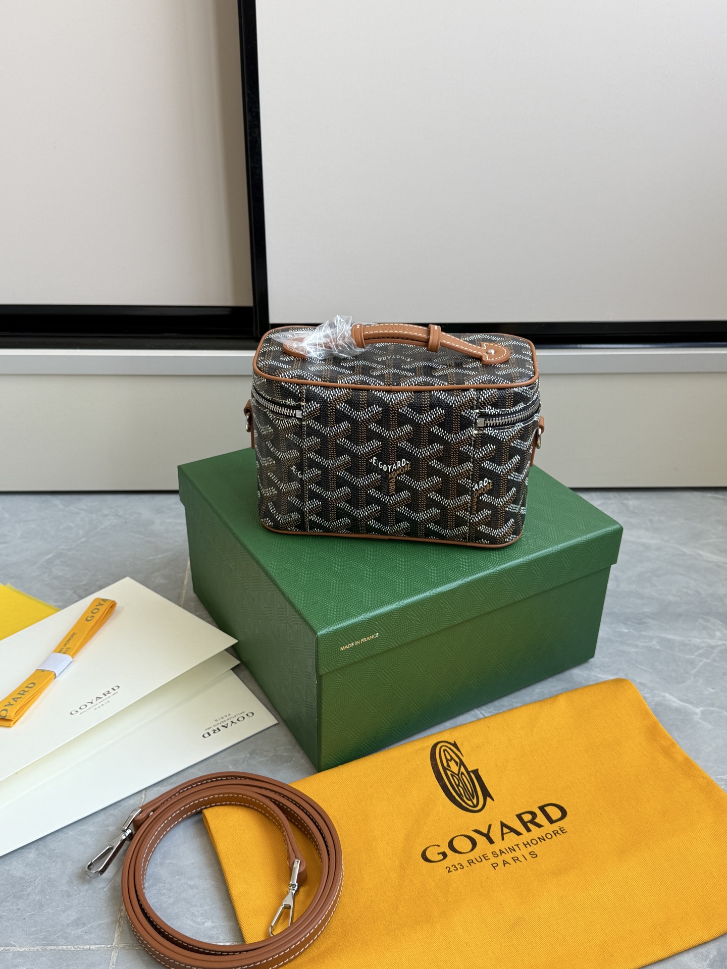 Goyard 升级版狗牙化妆包迷你·棕色
