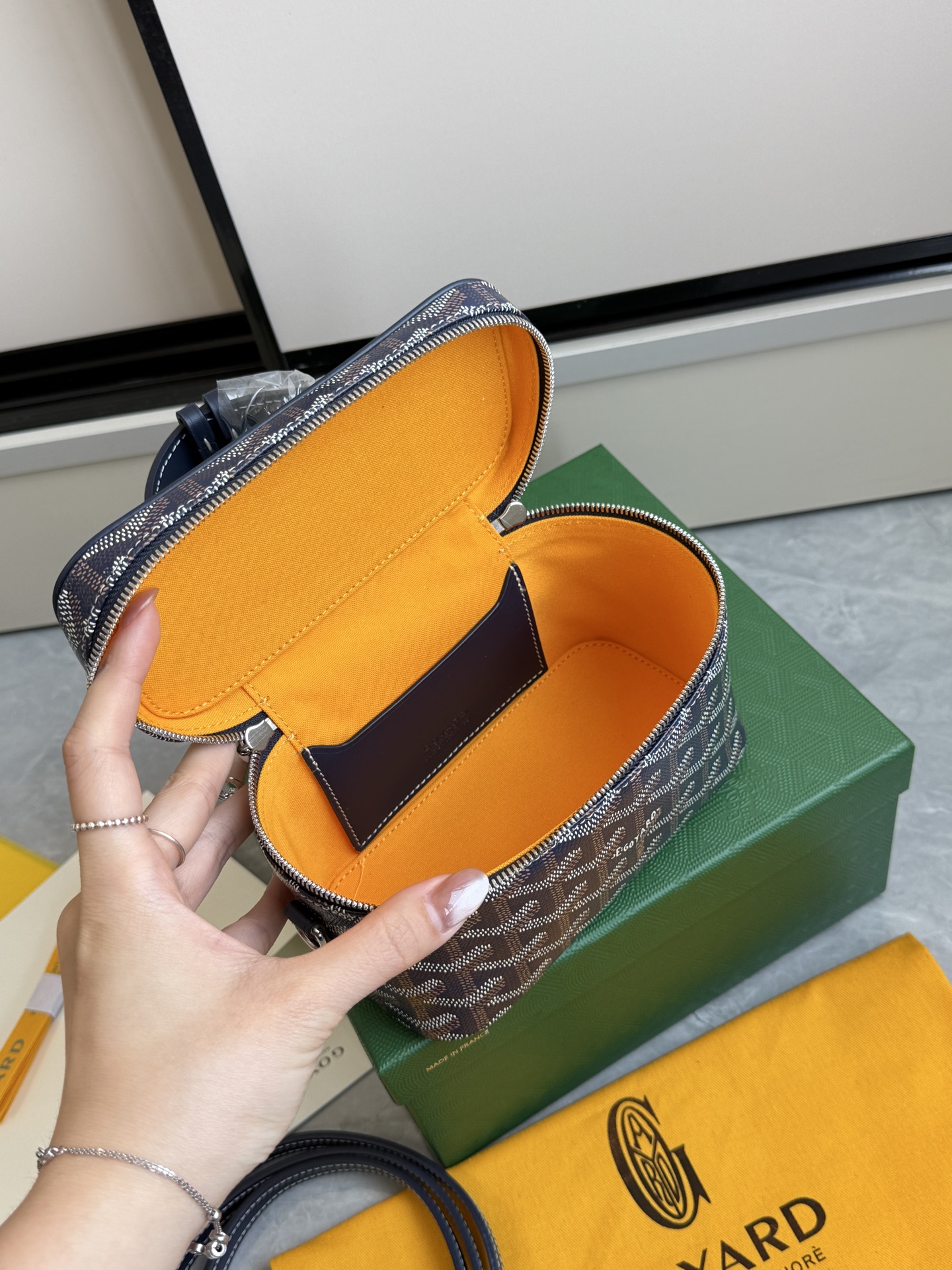 Goyard 升级版狗牙化妆包迷你·深蓝