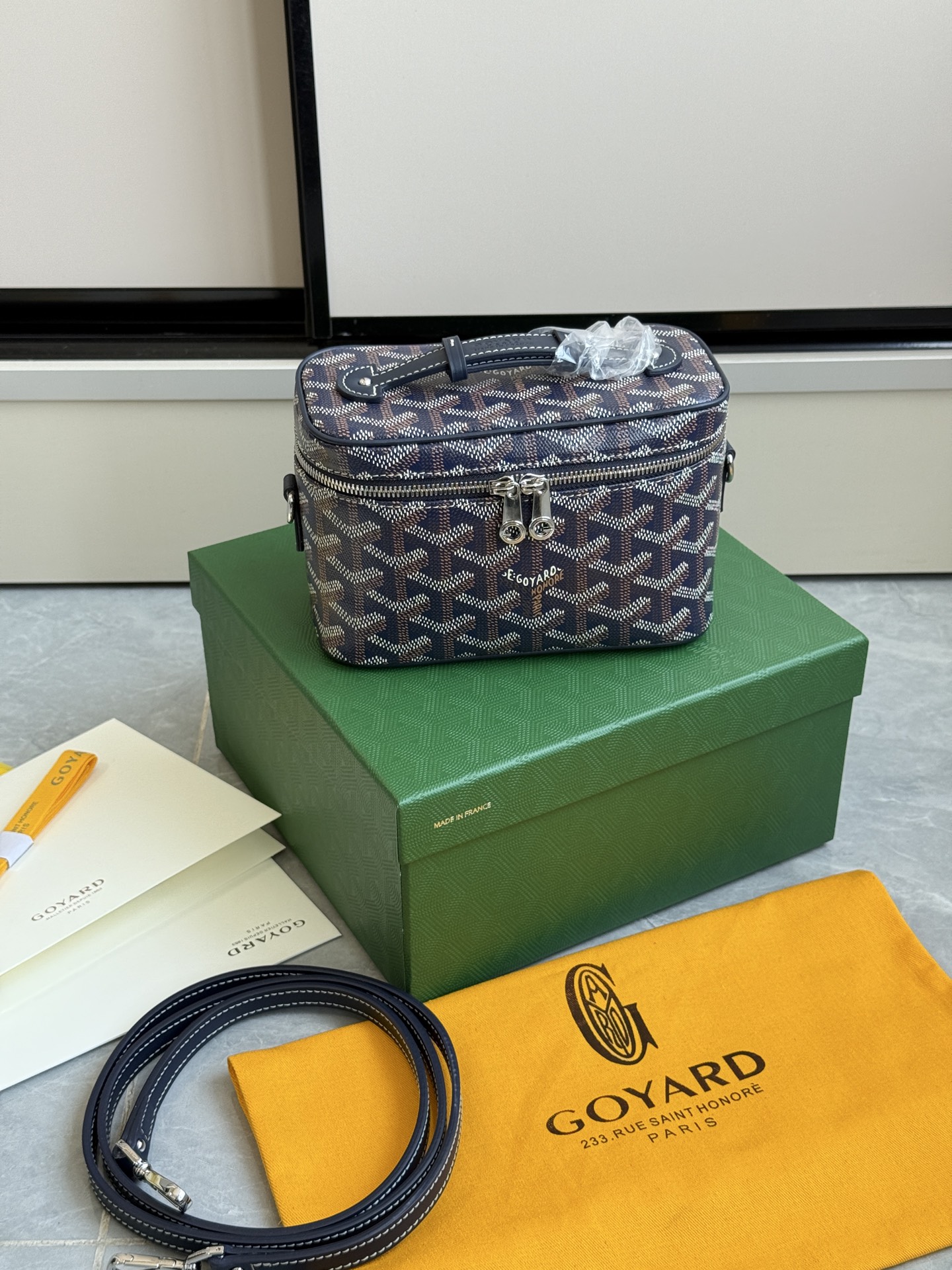 Goyard 升级版狗牙化妆包迷你·深蓝