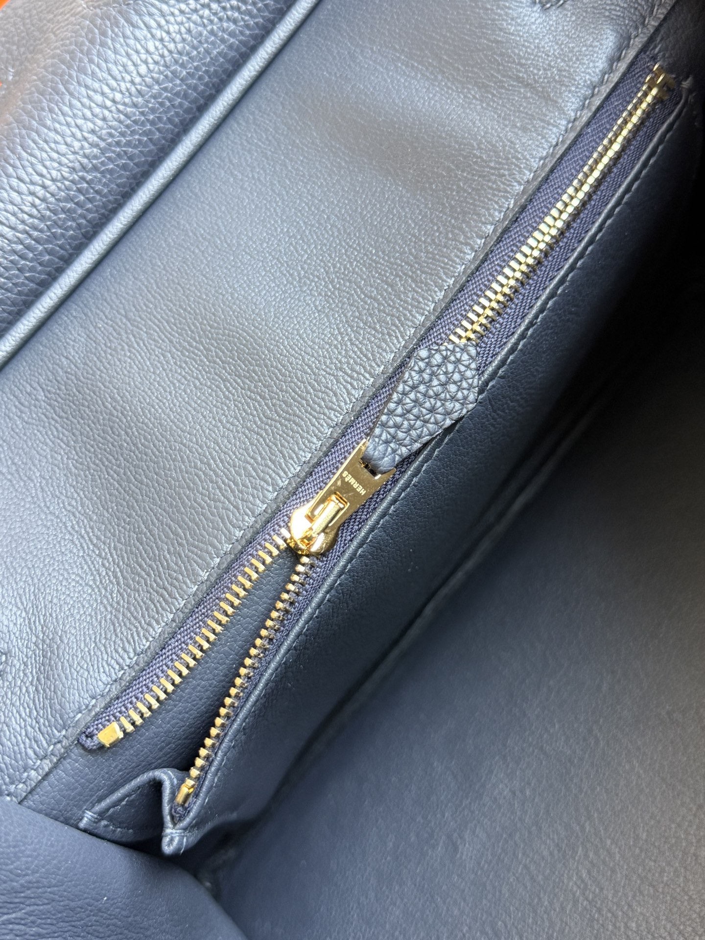 Hermès 铂金包·金扣午夜蓝