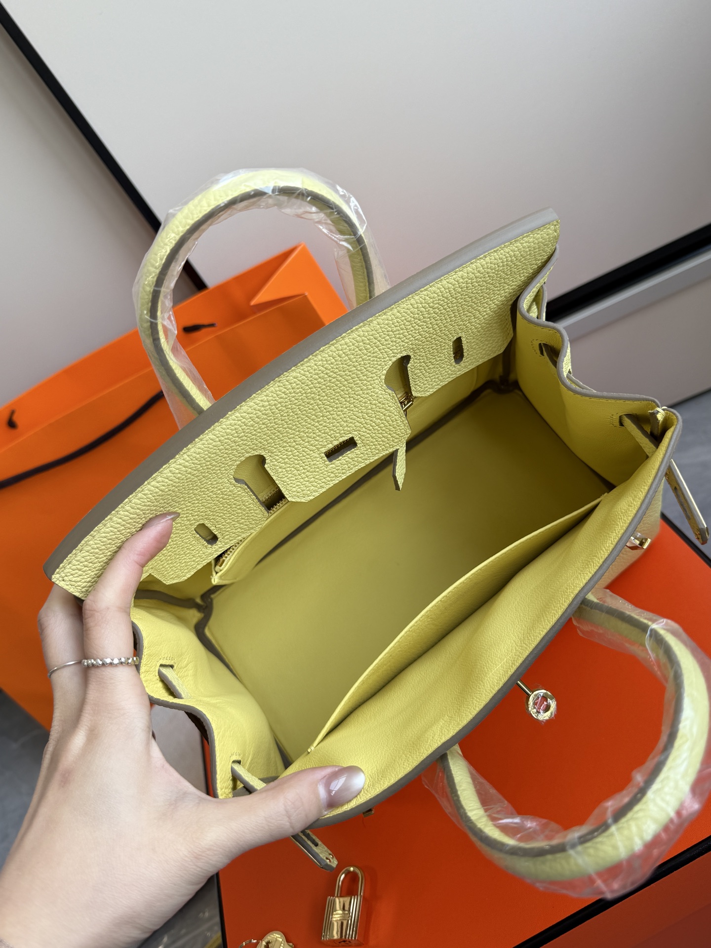 Hermès 铂金包·金扣小鸡黄