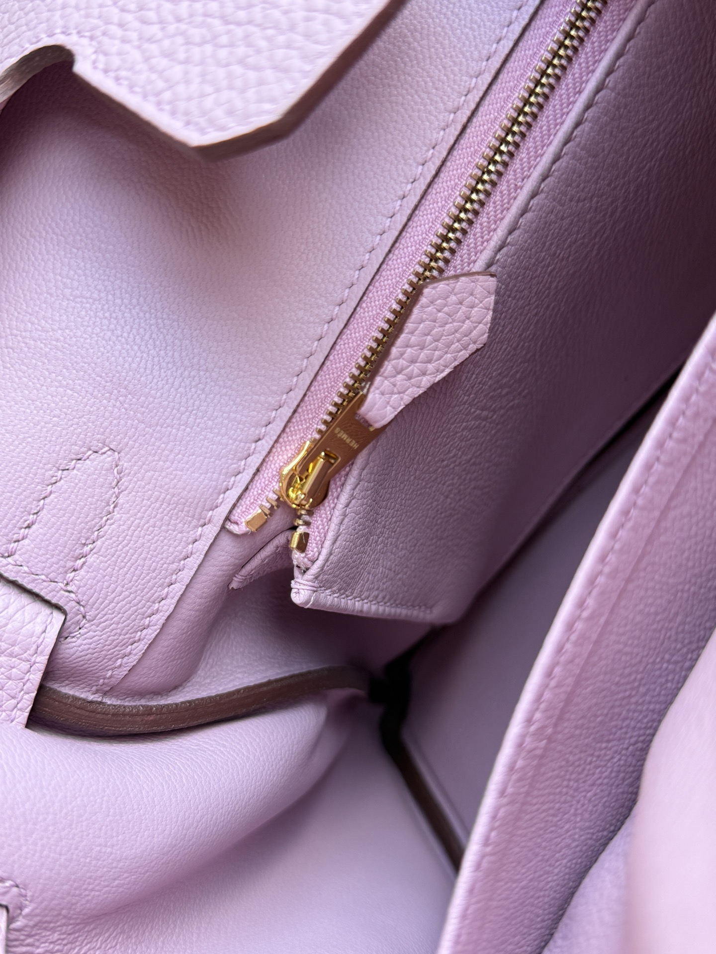Hermès 铂金包·金扣锦葵紫