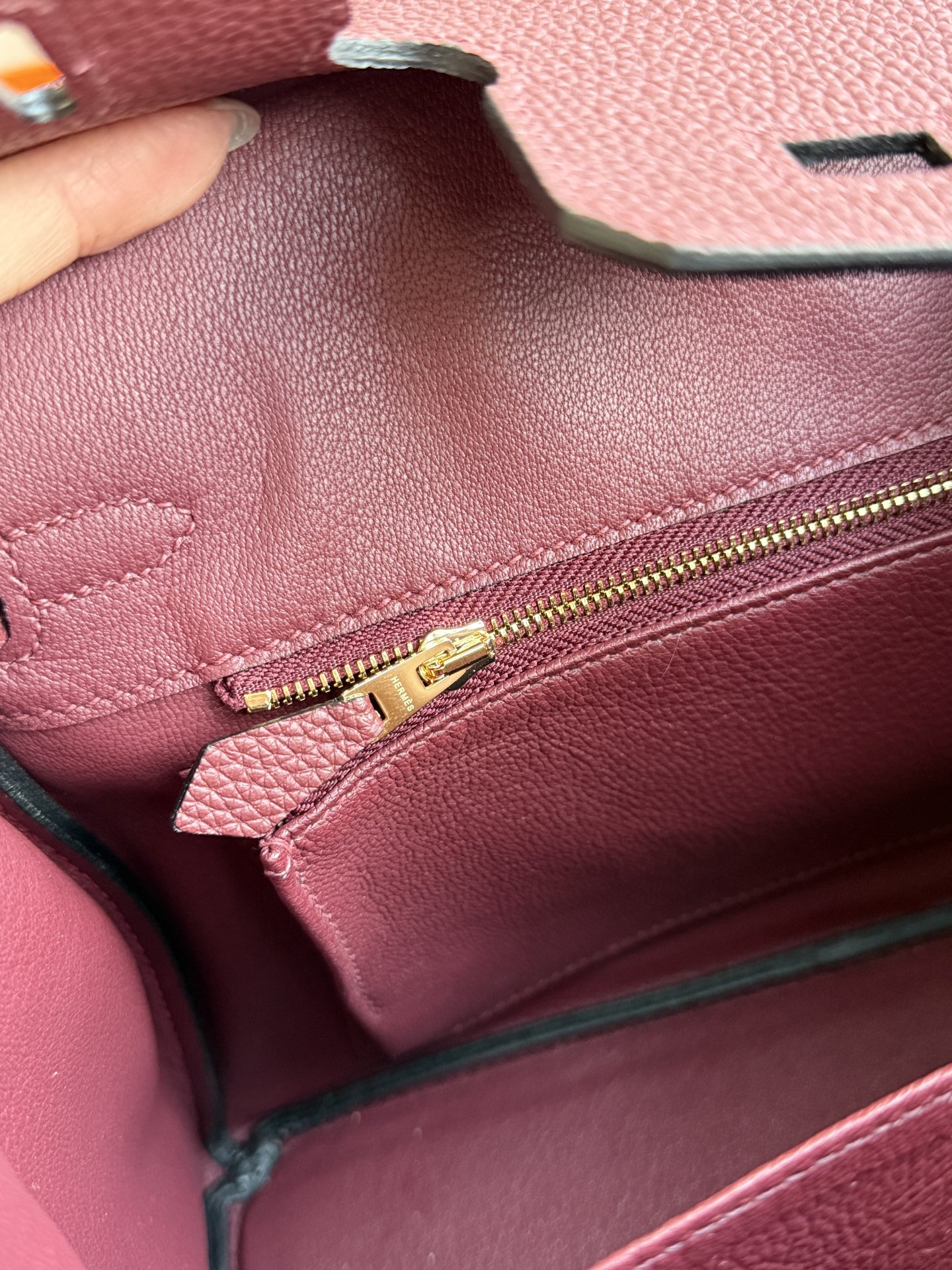 Hermès 铂金包·金扣酒红