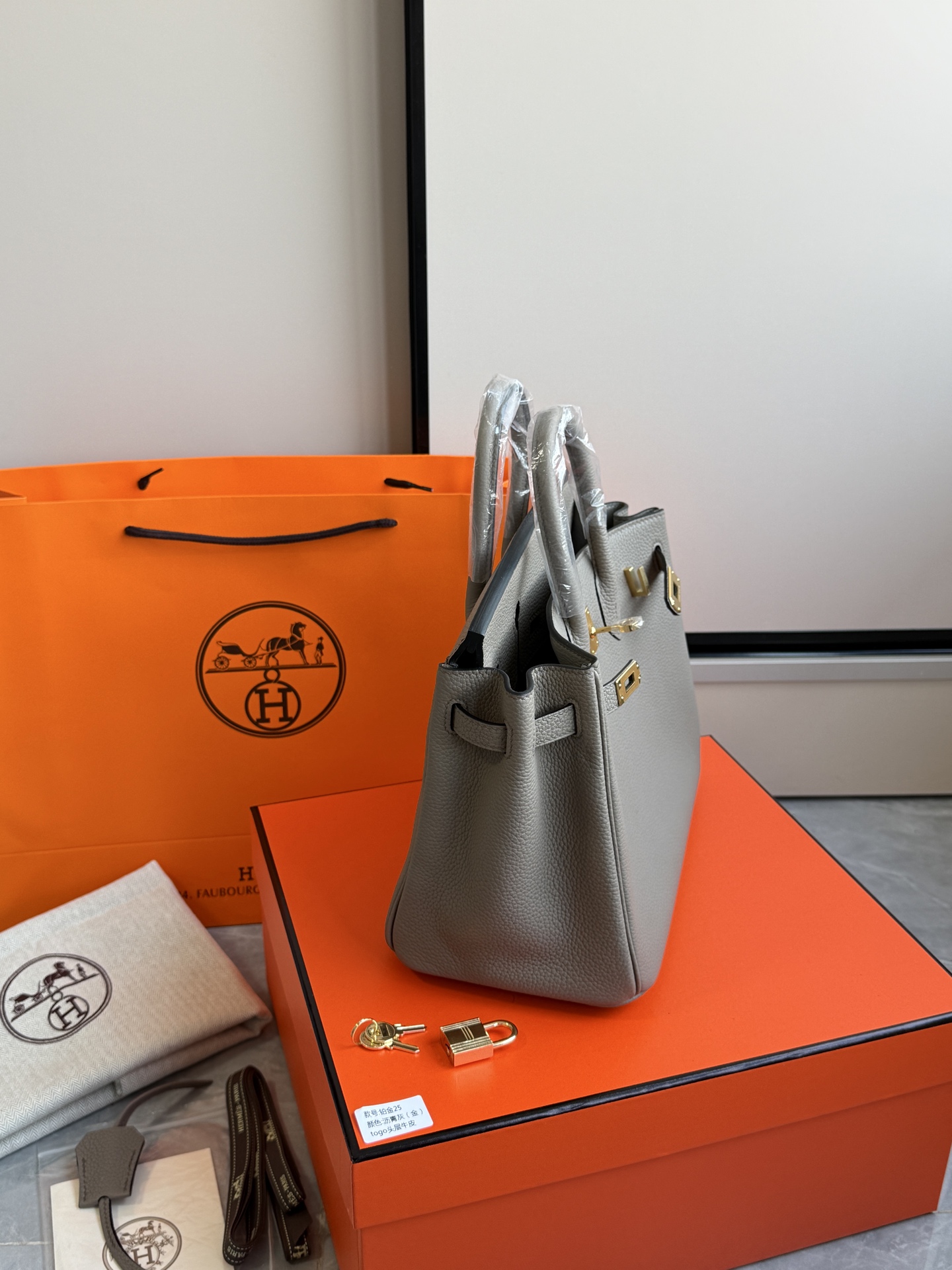 Hermès 铂金包·金扣沥青灰