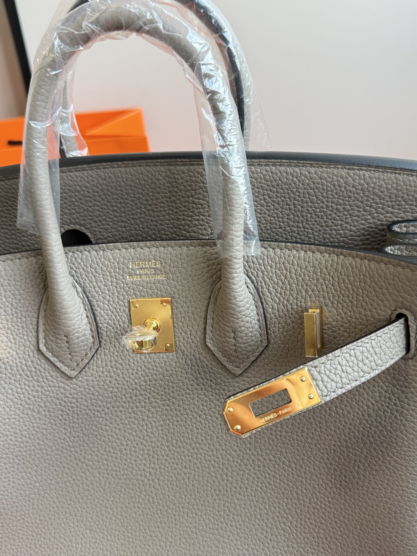 Hermès 铂金包·金扣沥青灰