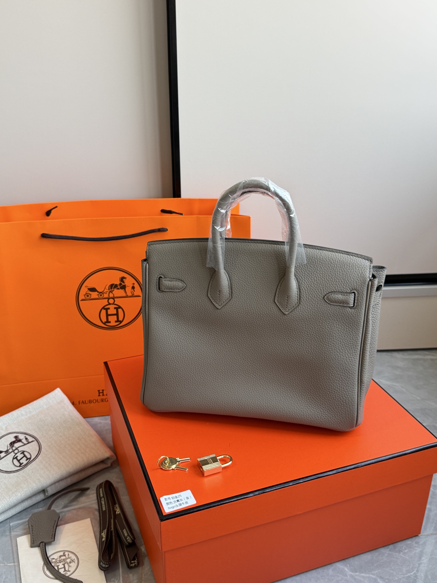 Hermès 铂金包·金扣沥青灰